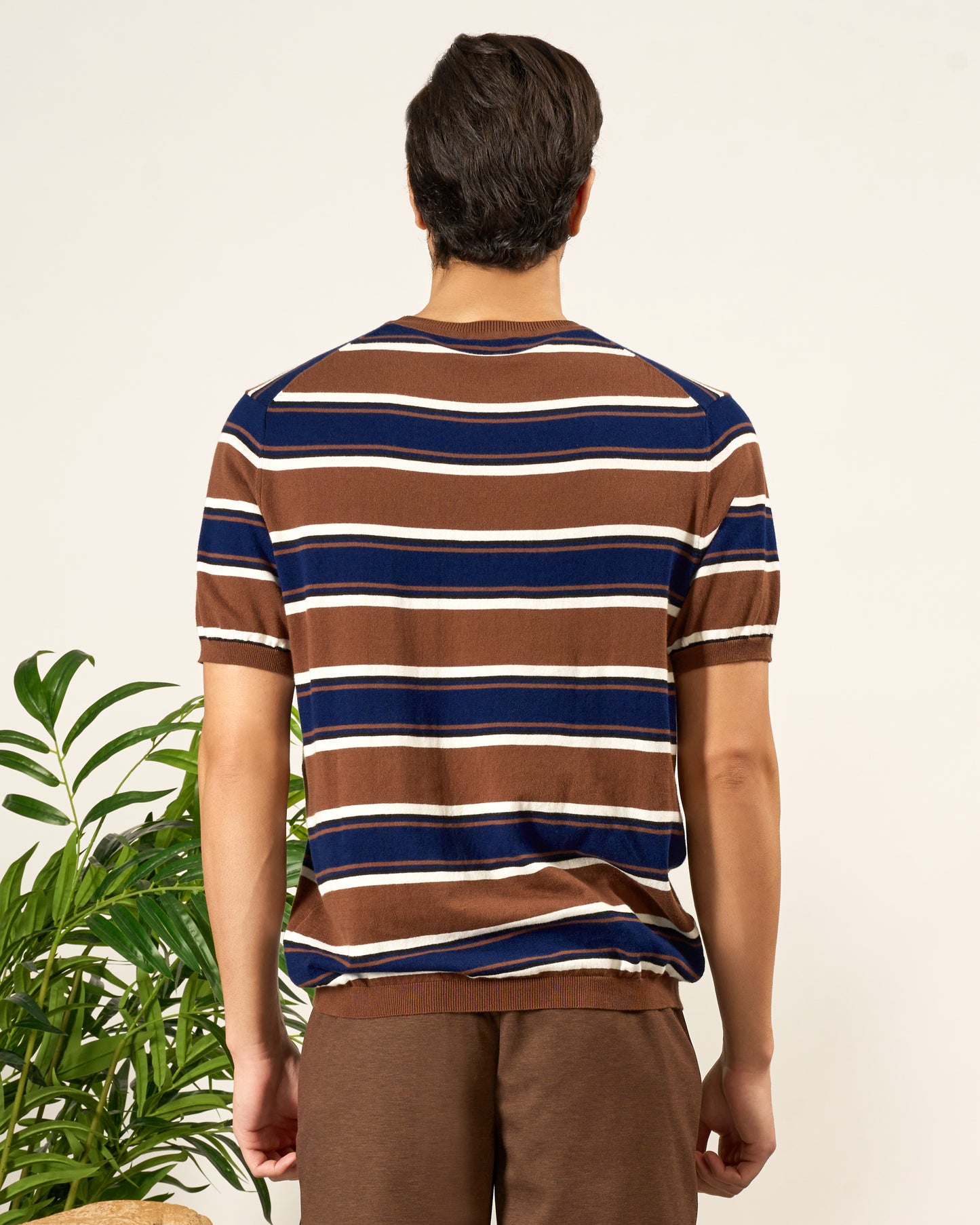 Striped Knit T-Shirt