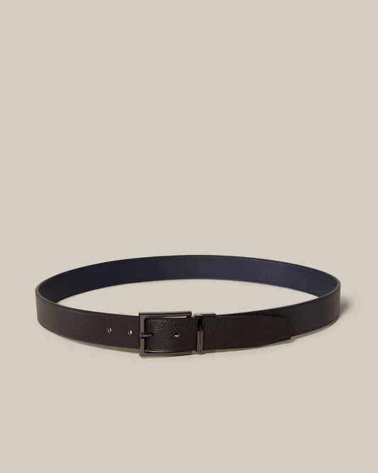 Two-Tone Reversible Leather Belt