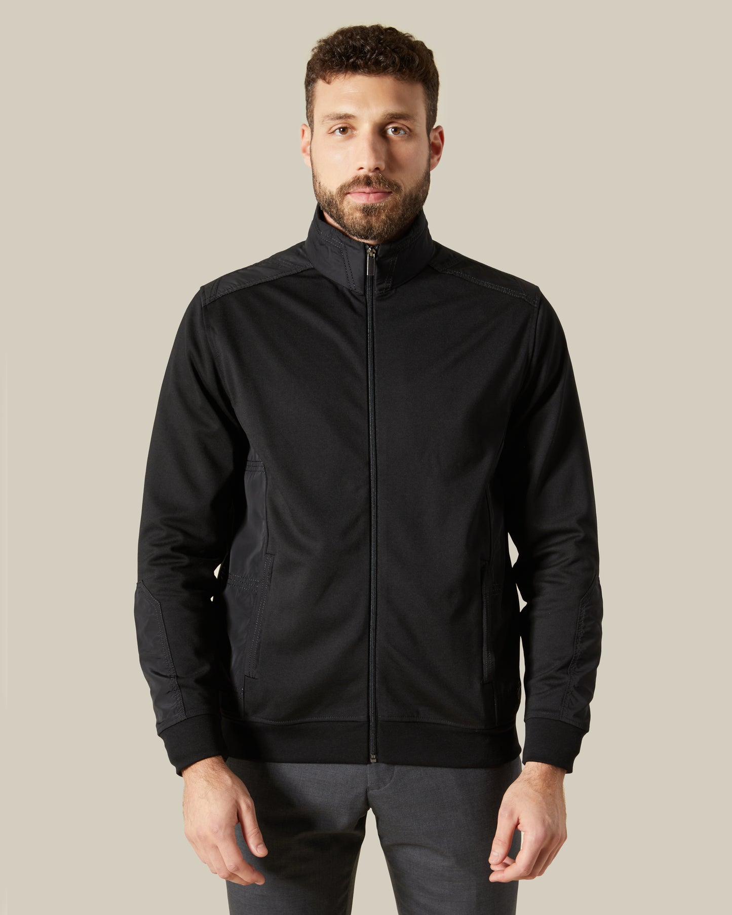 Faux Exposed Seams Jacket