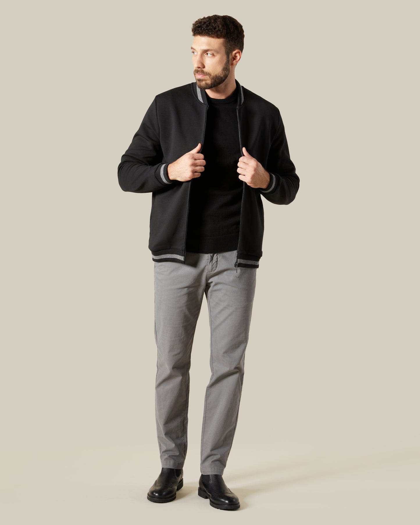 Monochrome Zip Jacket