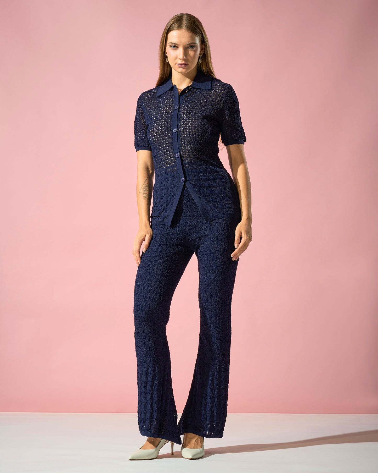 Knitted Broderie Anglaise Top