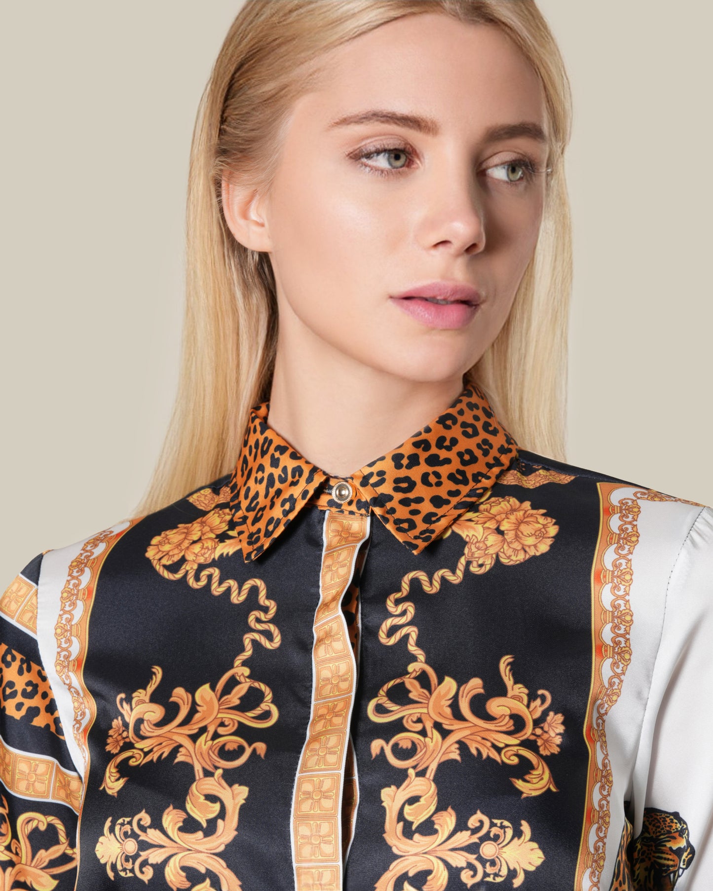 Leopard Baroque Printed Shirt