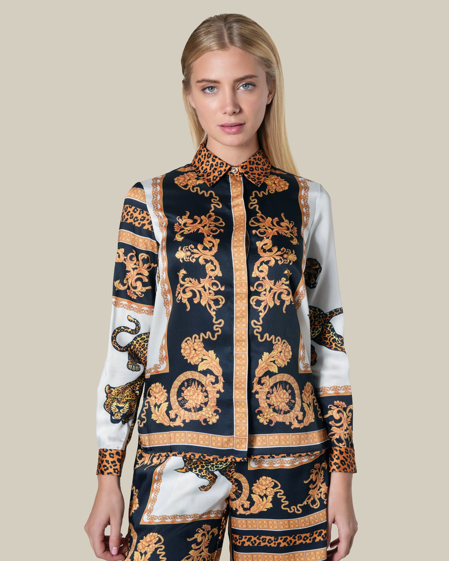 Leopard Baroque Printed Shirt