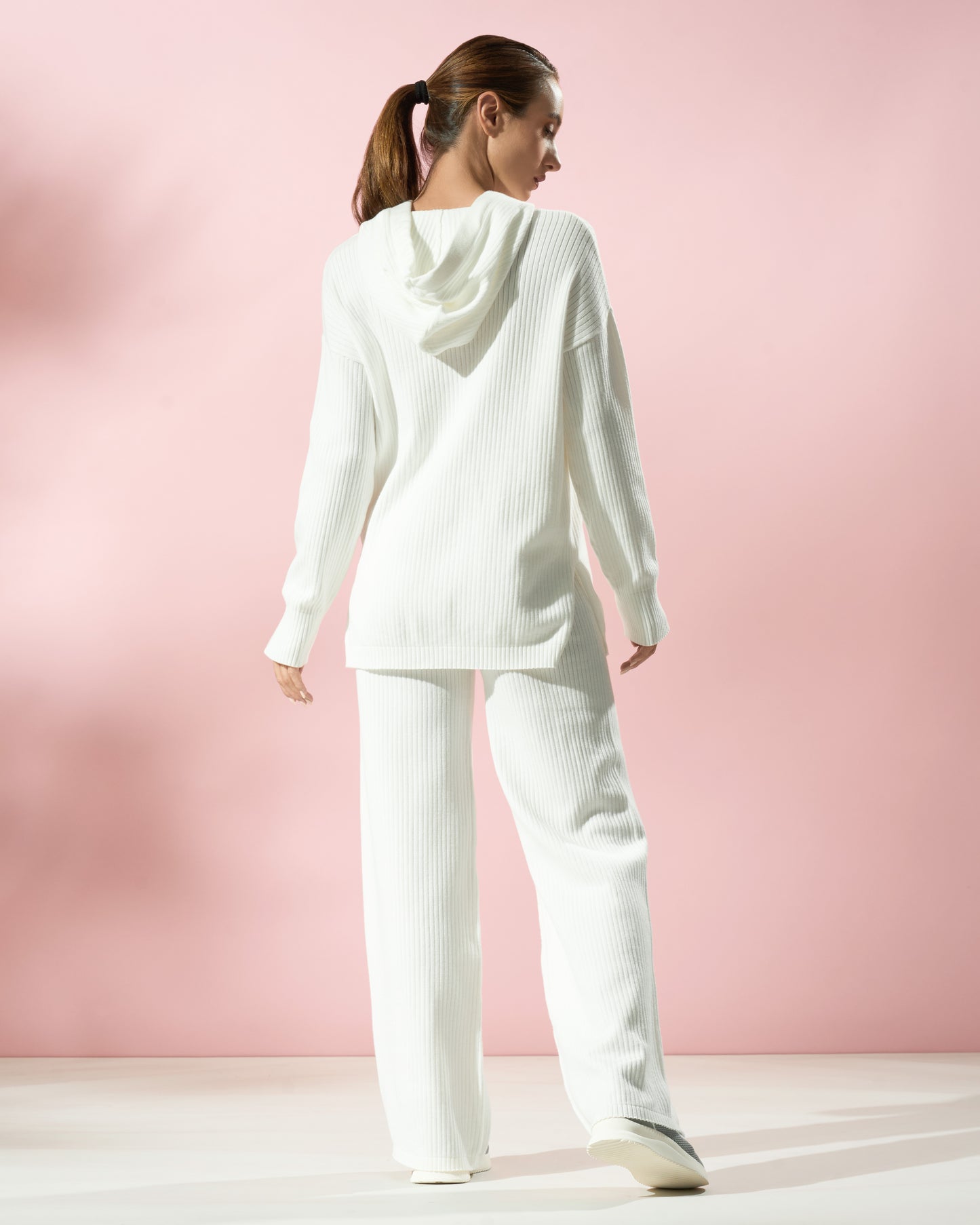 Relaxed Ribbed Knit Tracksuit Set