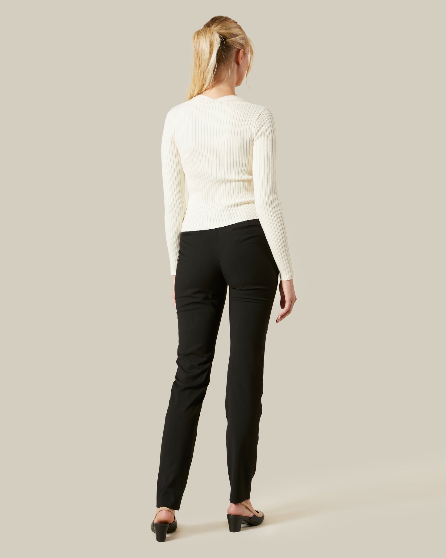 Ribbed Knit Square Neck Top