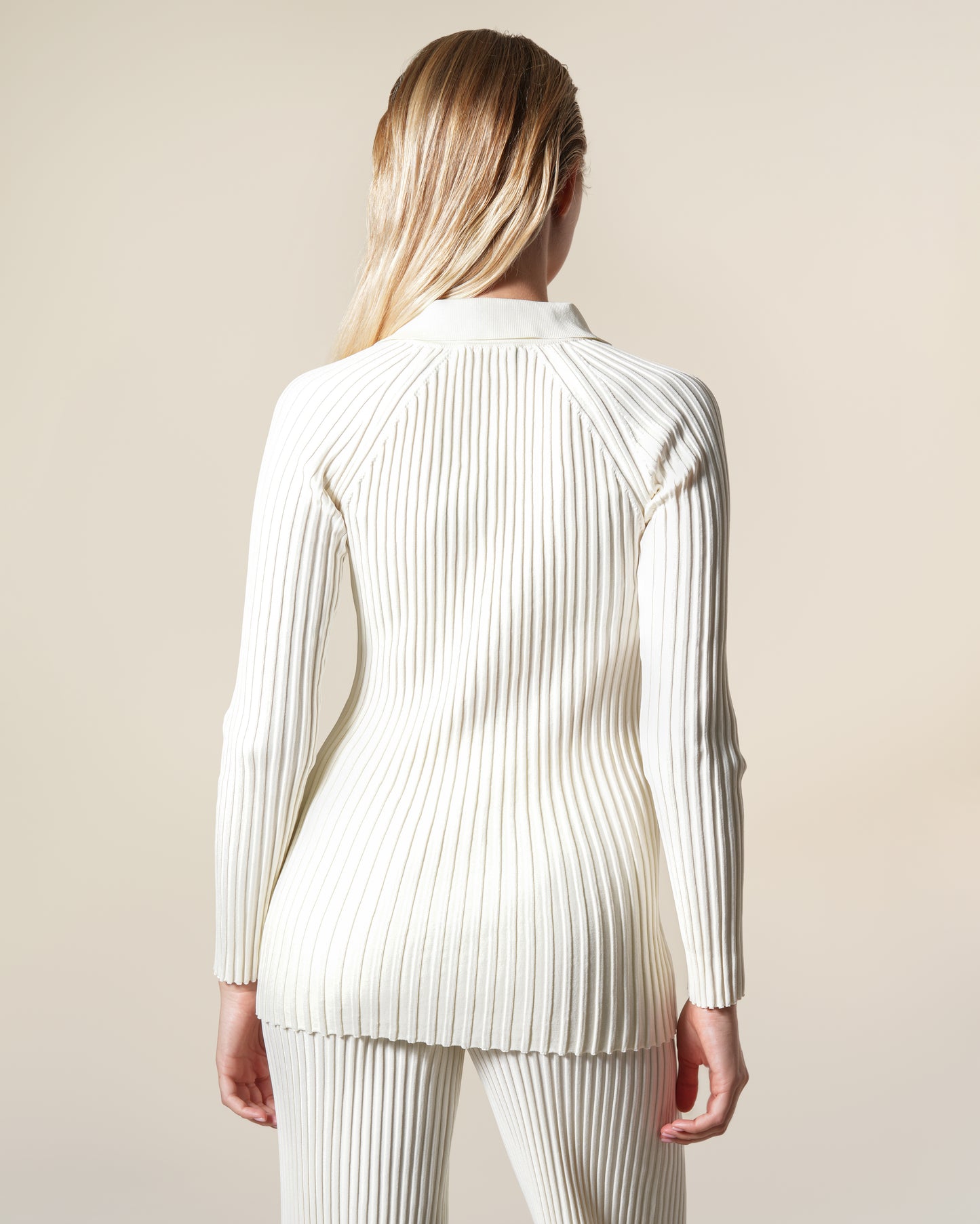 Rib-Knit Button Down Cardigan