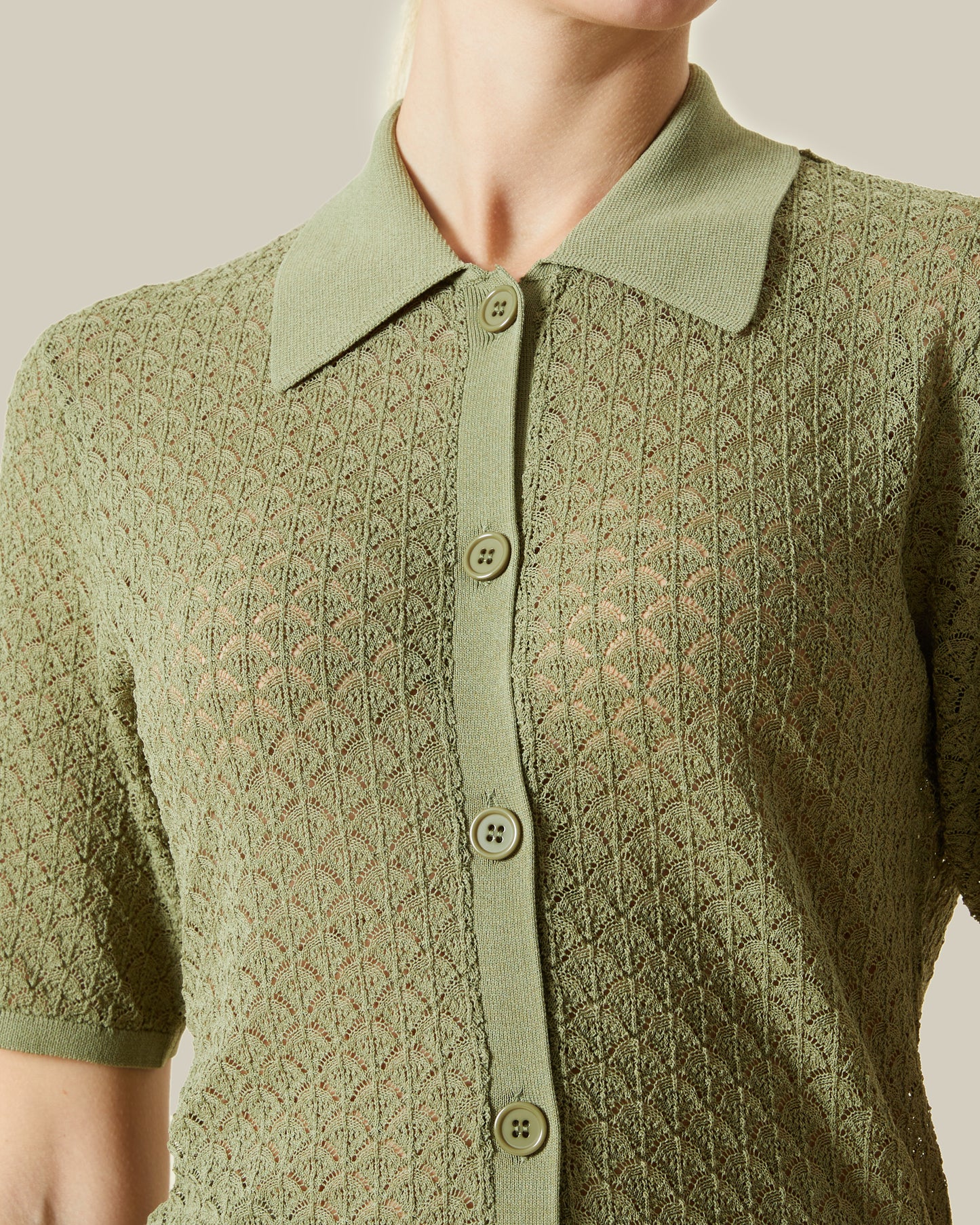 Knitted Broderie Anglaise Top