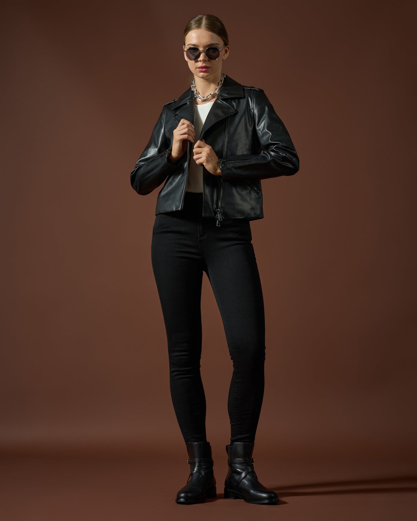Shadow Black Leather Jacket