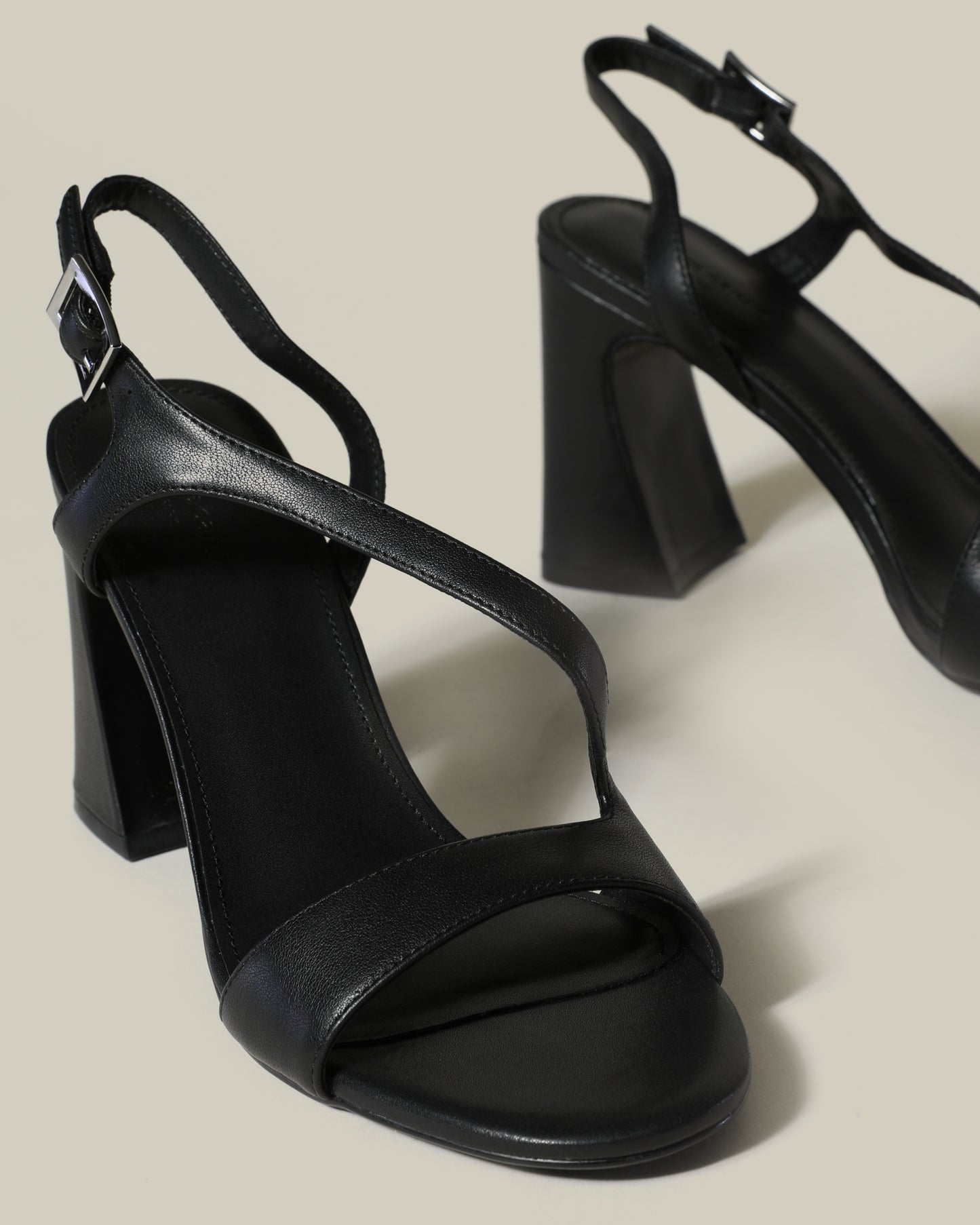 Slim Strap Block Heels