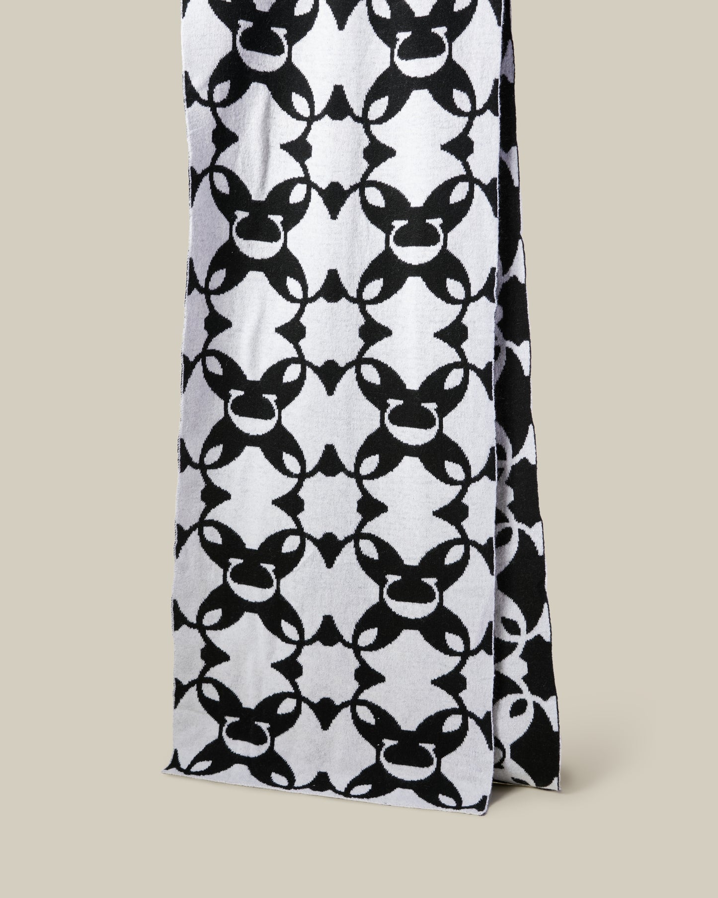Monochrome Knitted Scarf