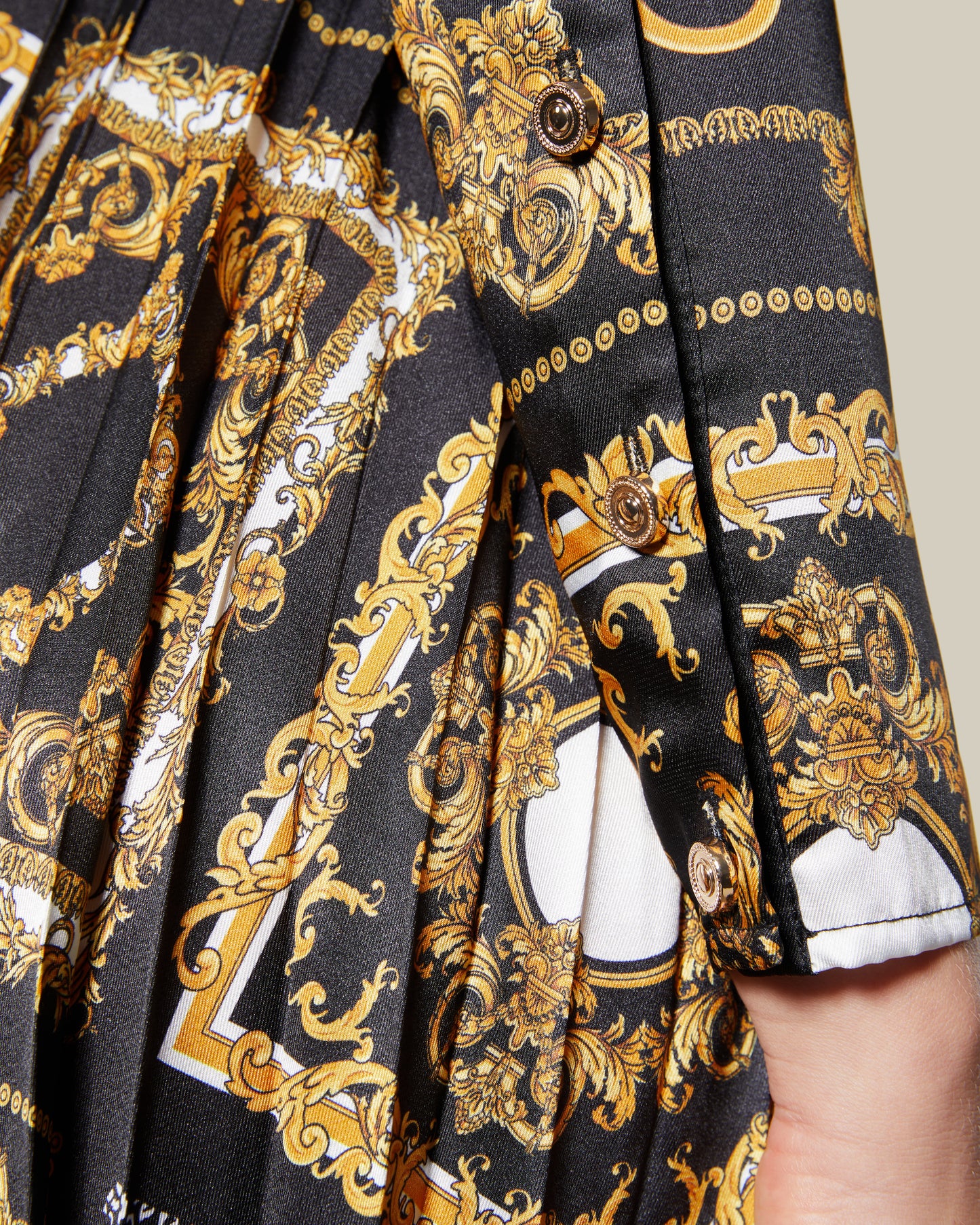 Patchwork Pleated Dress