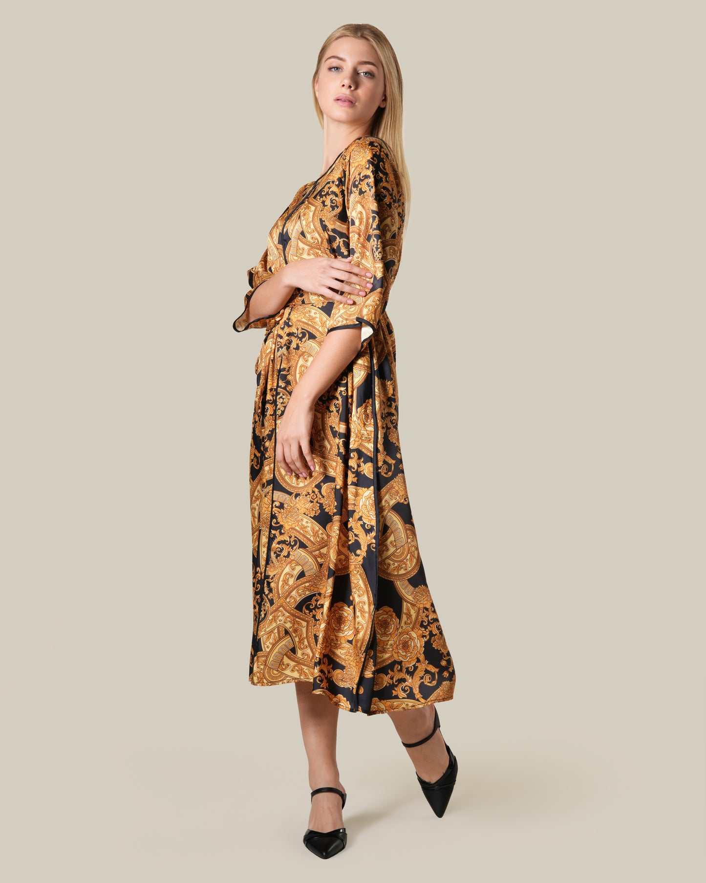 High Low Hem Baroque Dress
