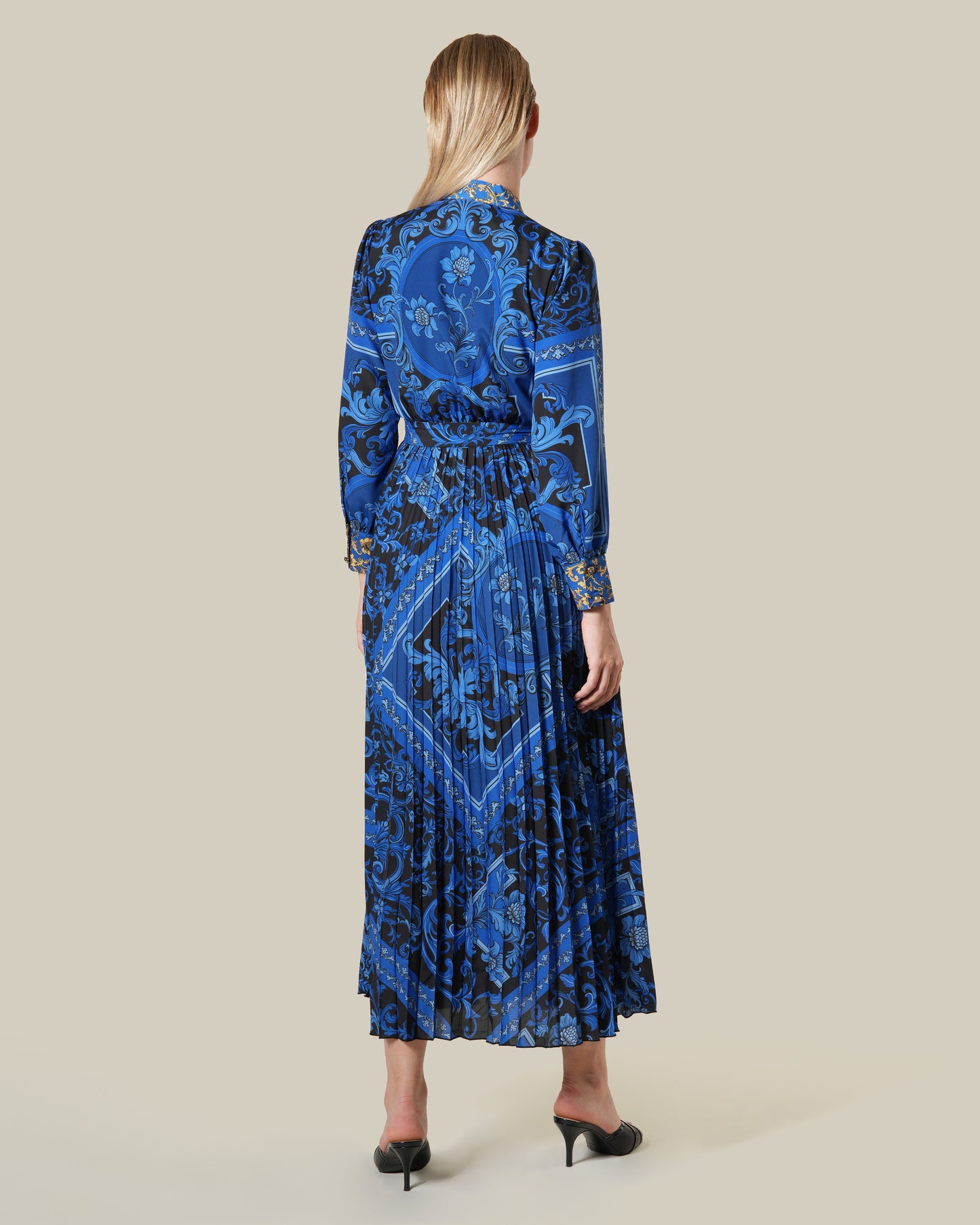 Floral Baroque Print Maxi Dress