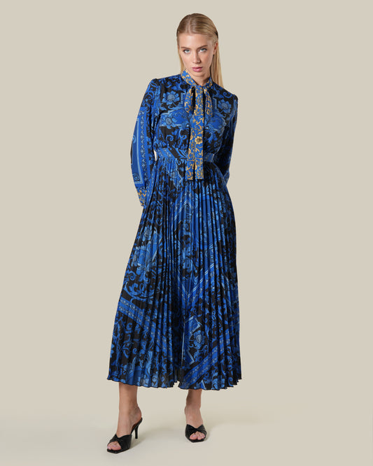 Floral Baroque Print Maxi Dress