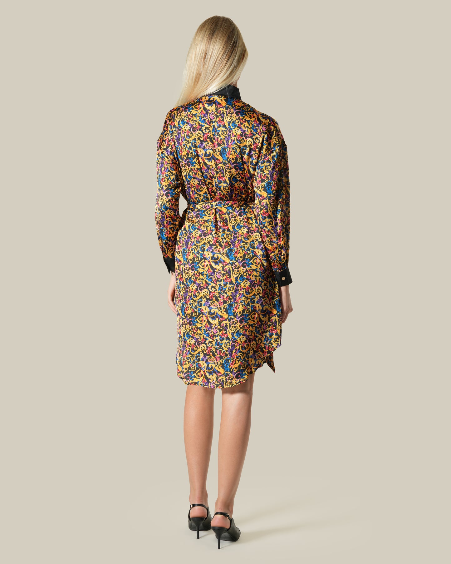 Multicolor Baroque Printed Shirt Dress