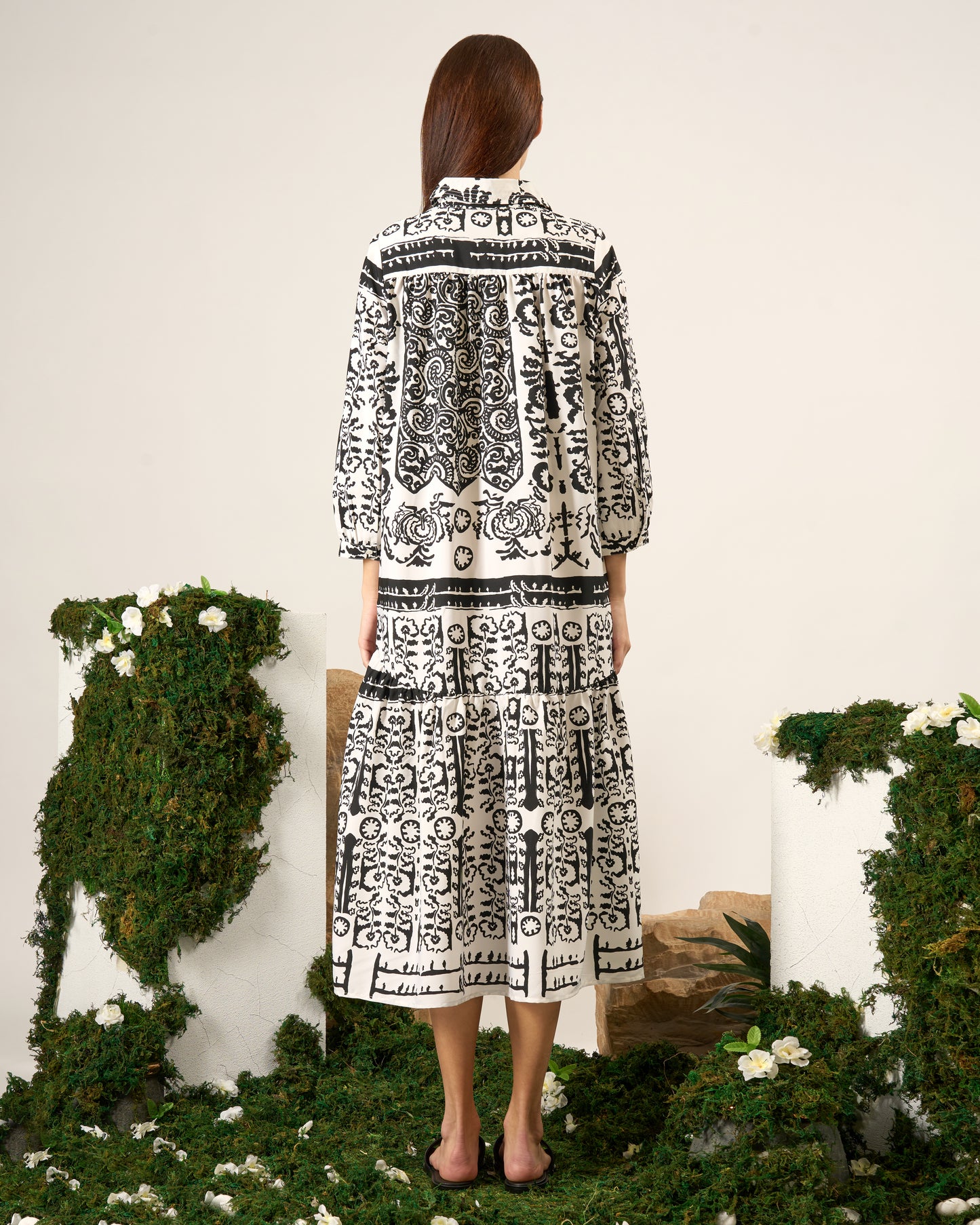 Printed Midi Dress