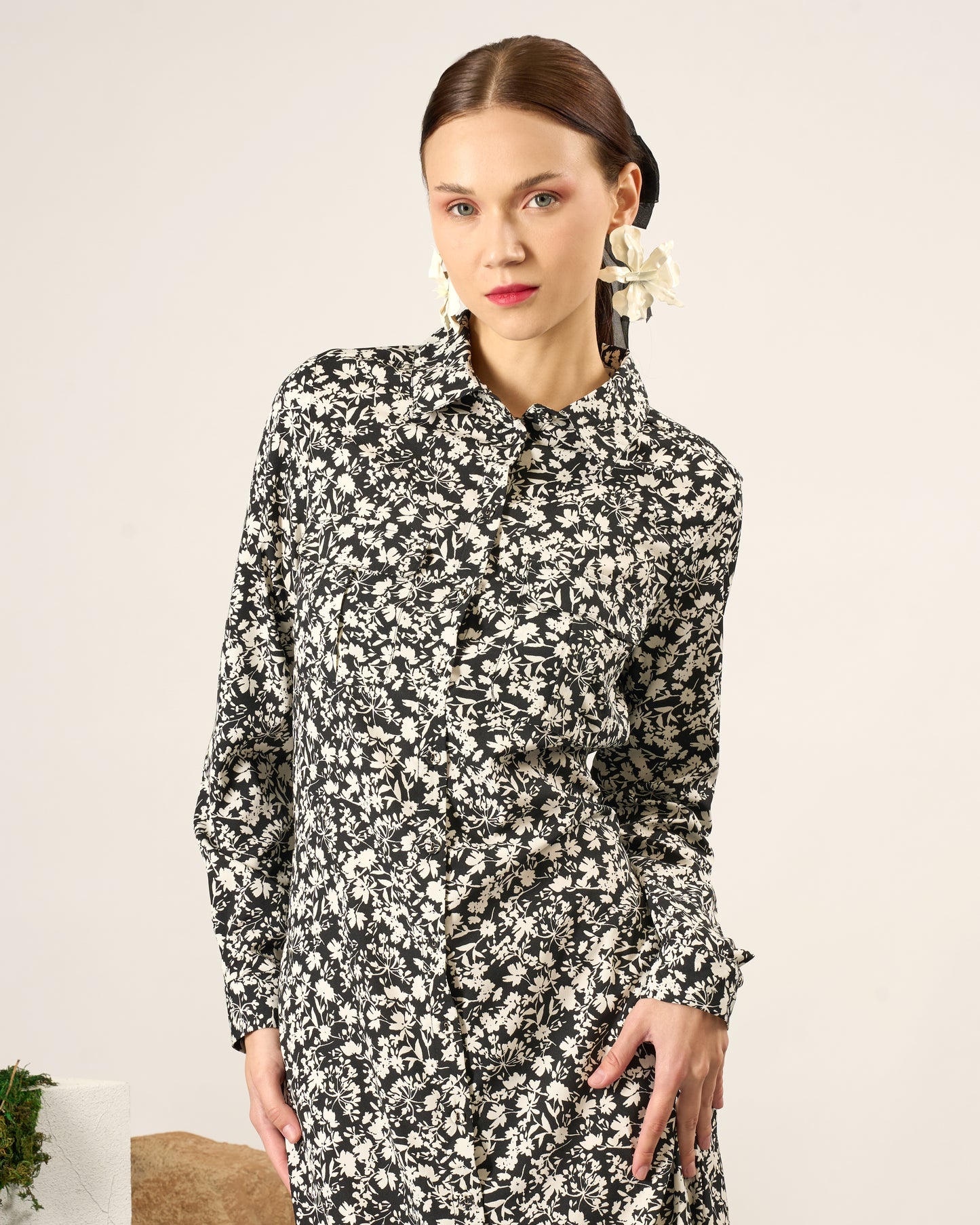 Ditsy Floral Shirt Dress
