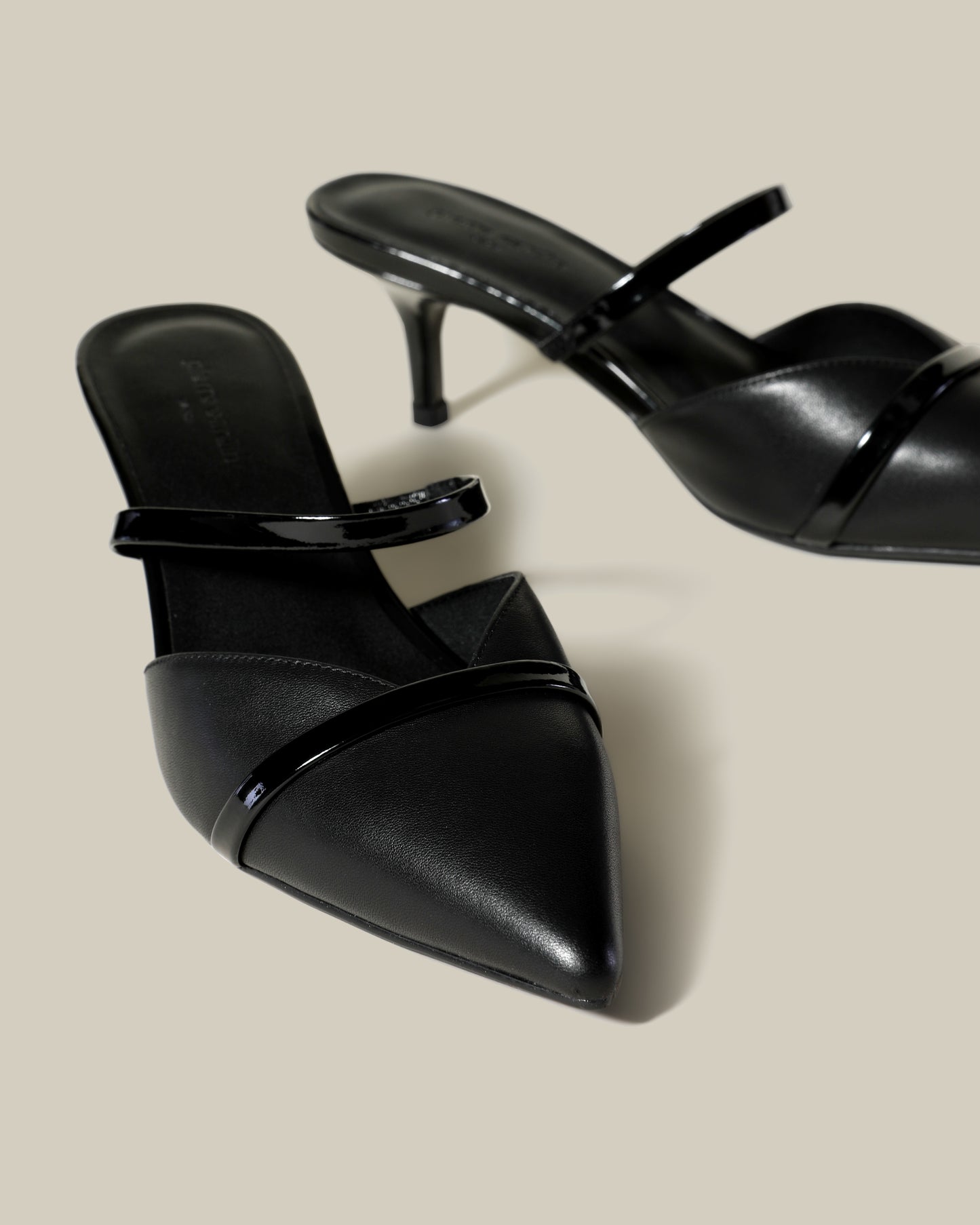 Patent Strap Accented Pumps