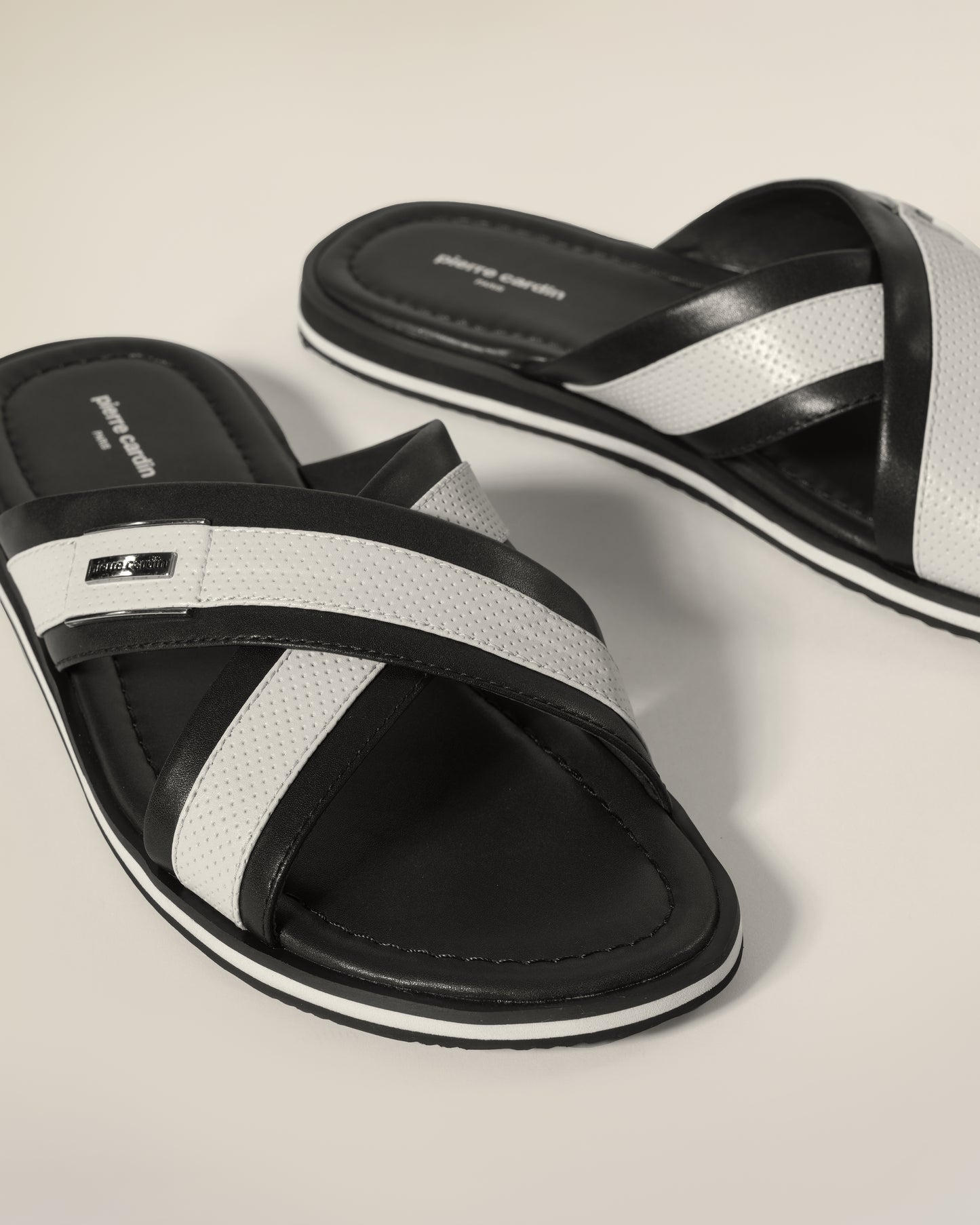 Two Tone Brown Leather Sandals