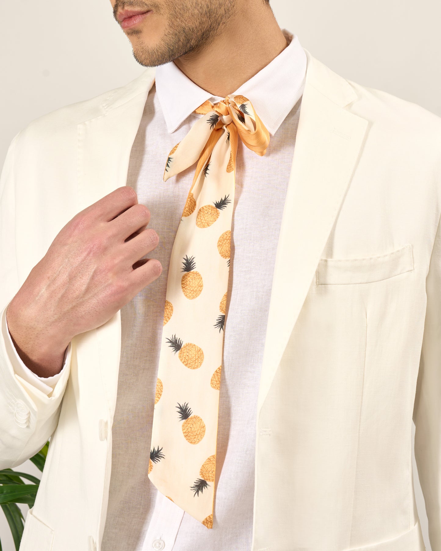 Ivory Linen Blend Sports Jacket