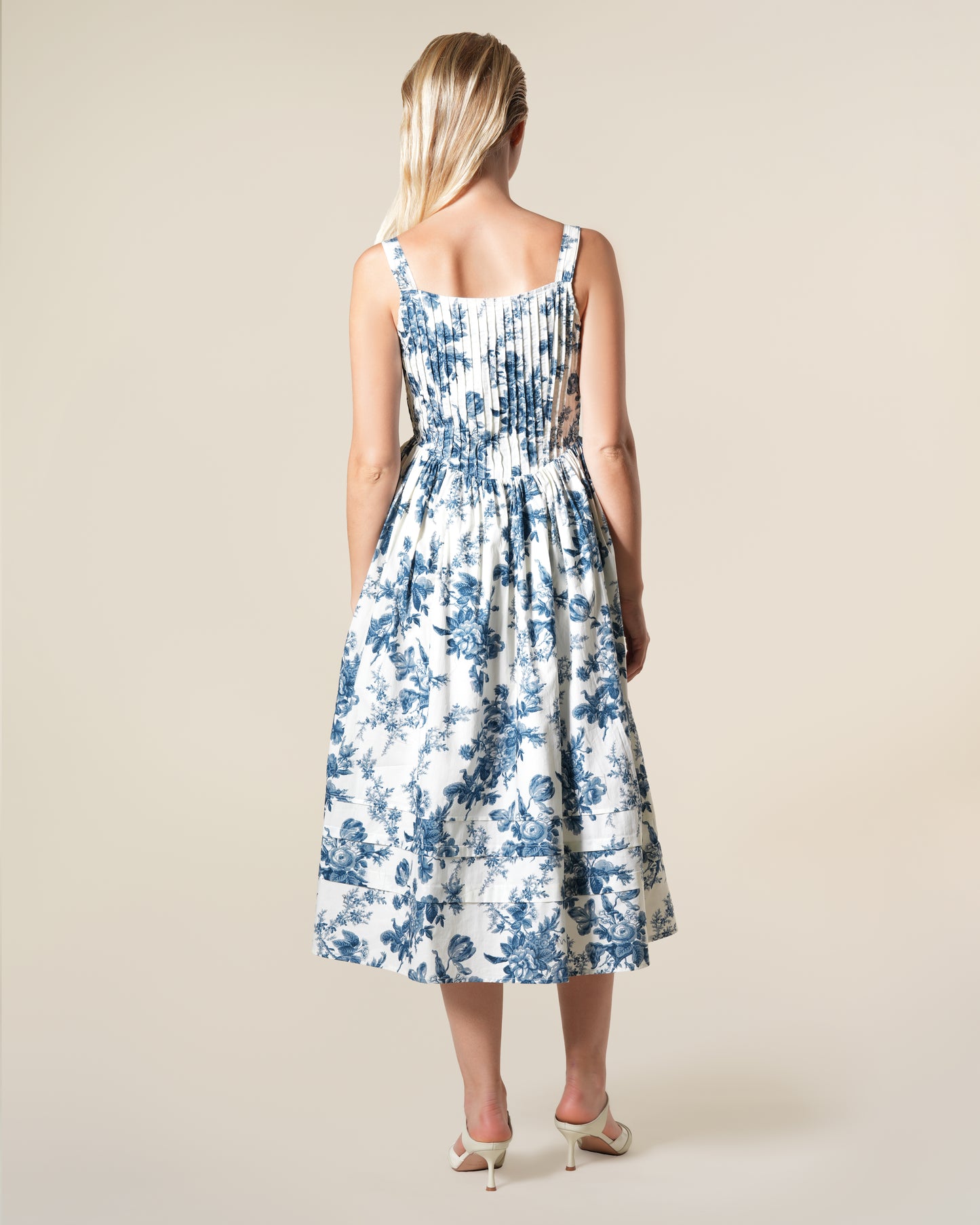 Floral Print Cotton Midi Dress