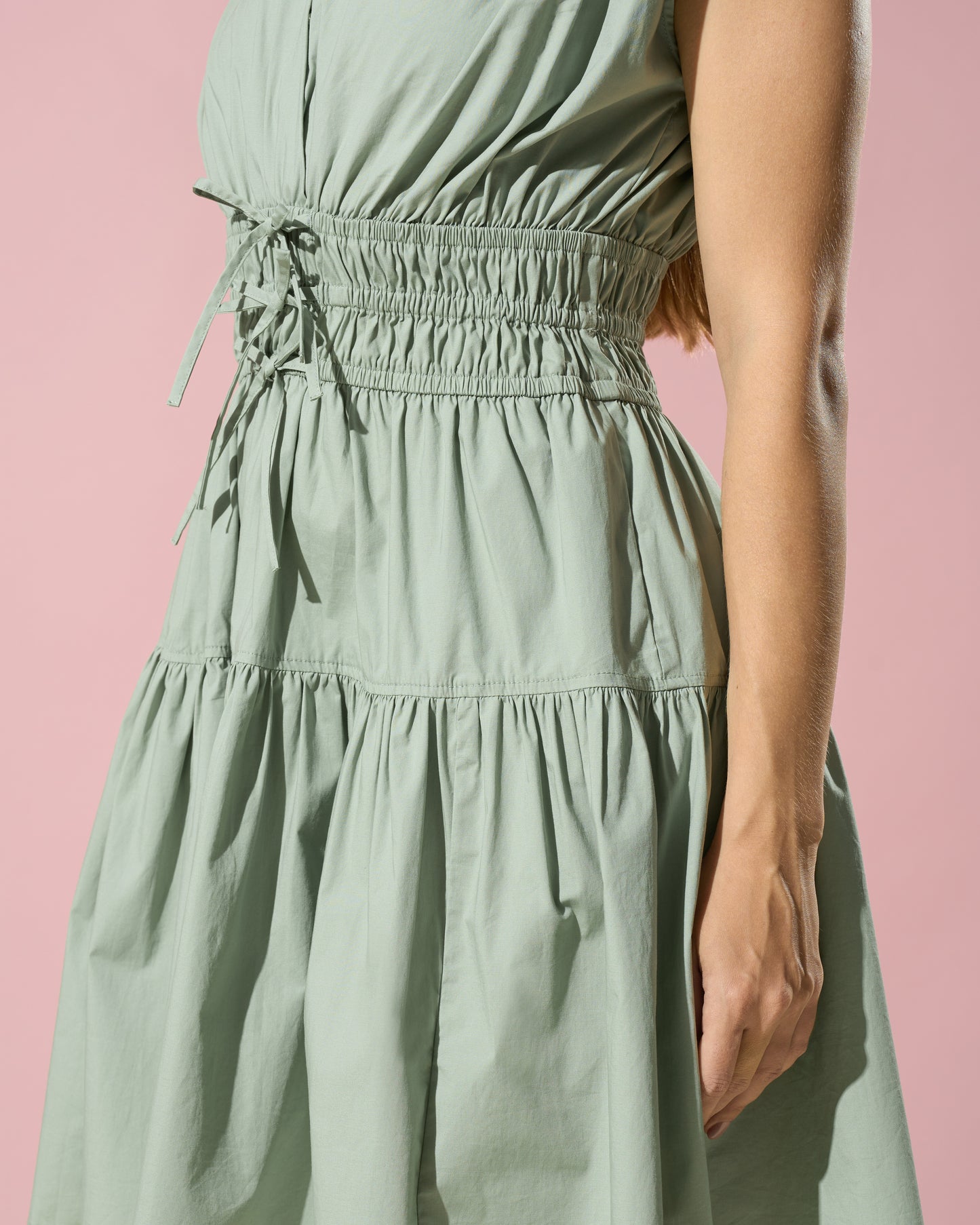 Smocked Waist Cotton Dress