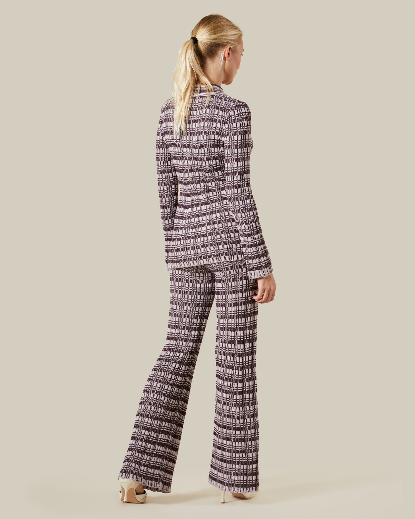 Checked Knitted Pants