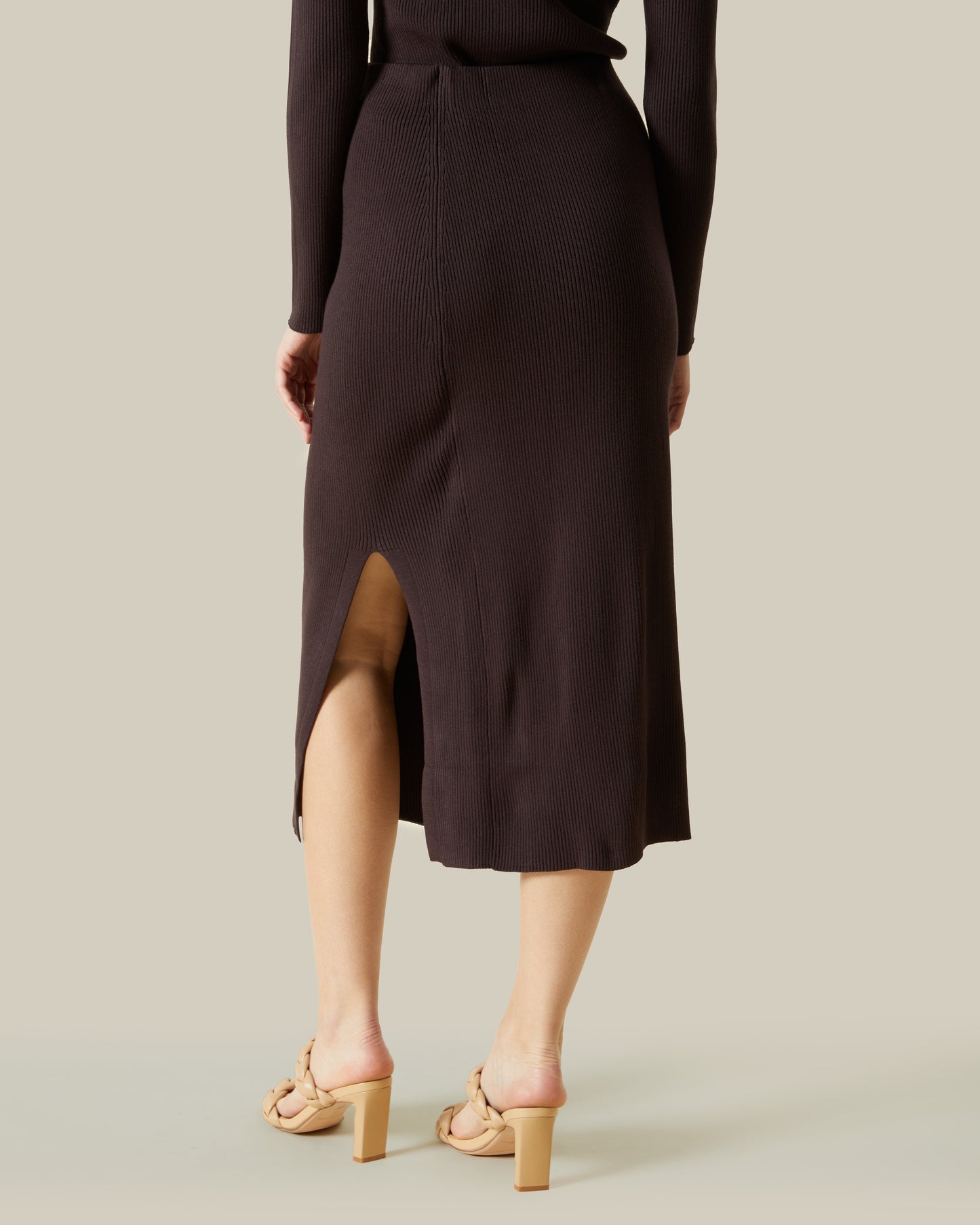 Solid Tone Ribbed Skirt
