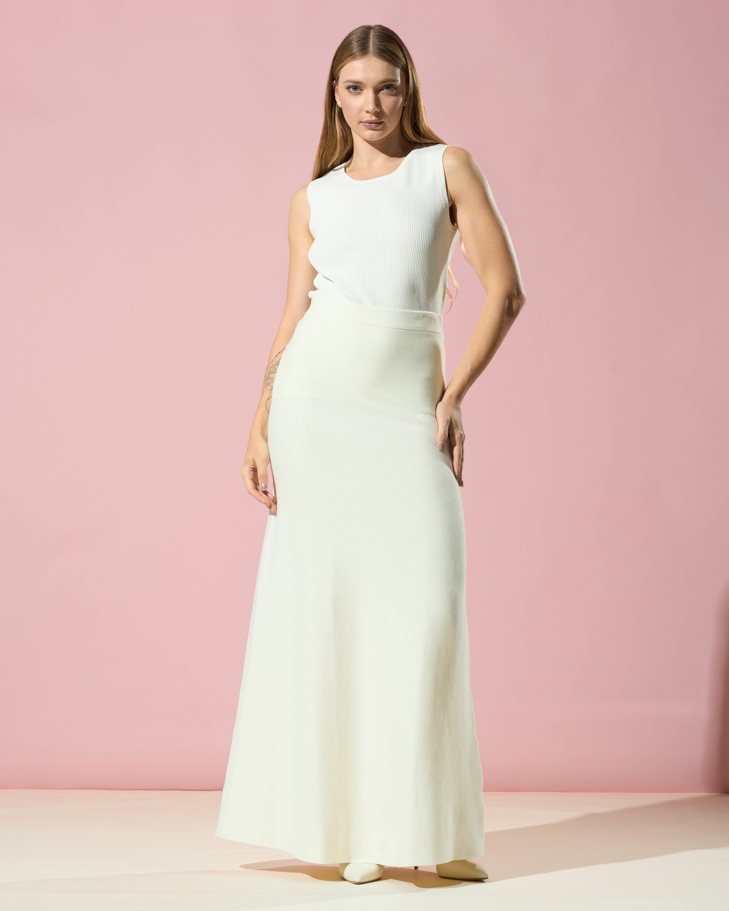 A-Line Cotton Knit Skirt