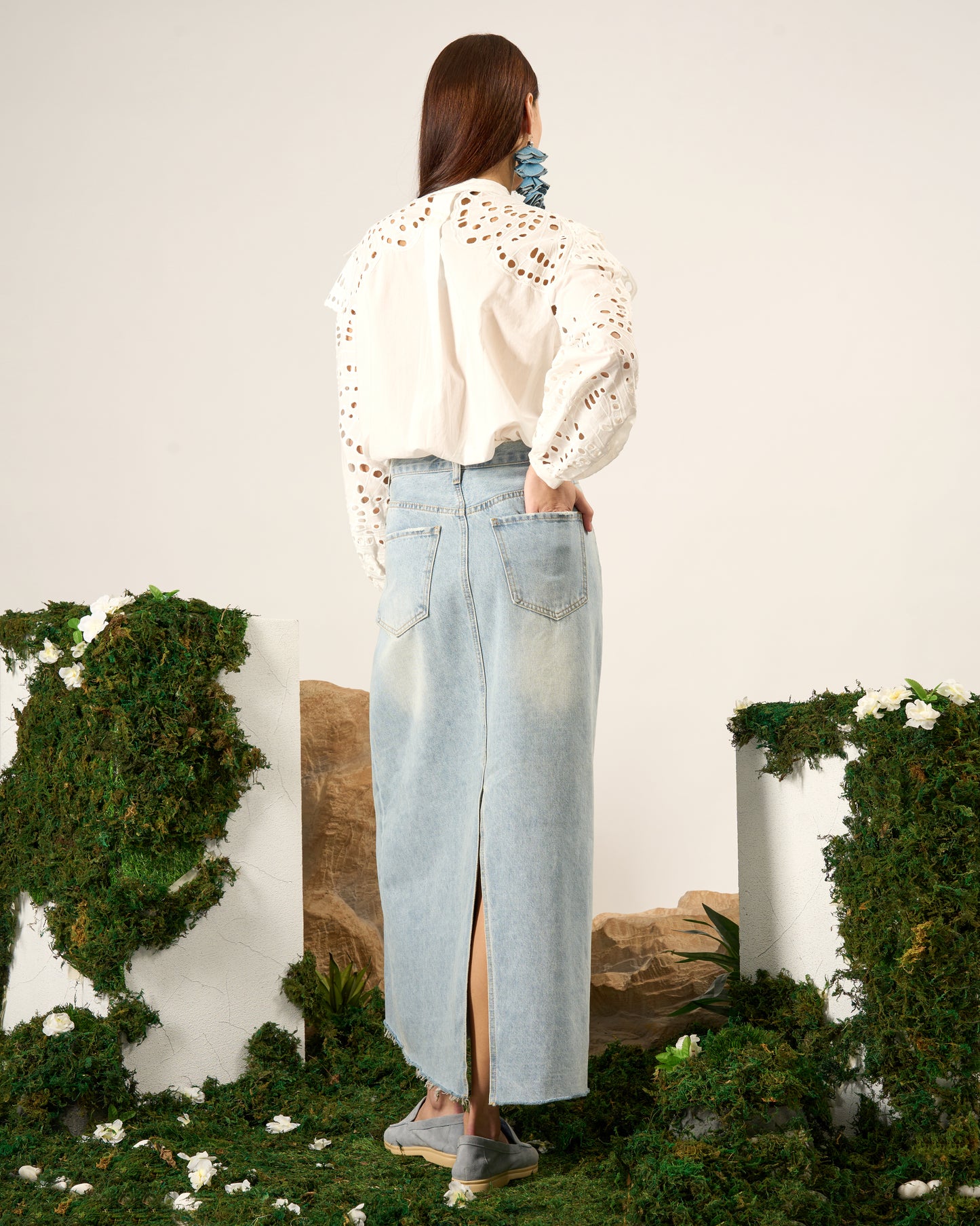 Light Wash Denim Skirt