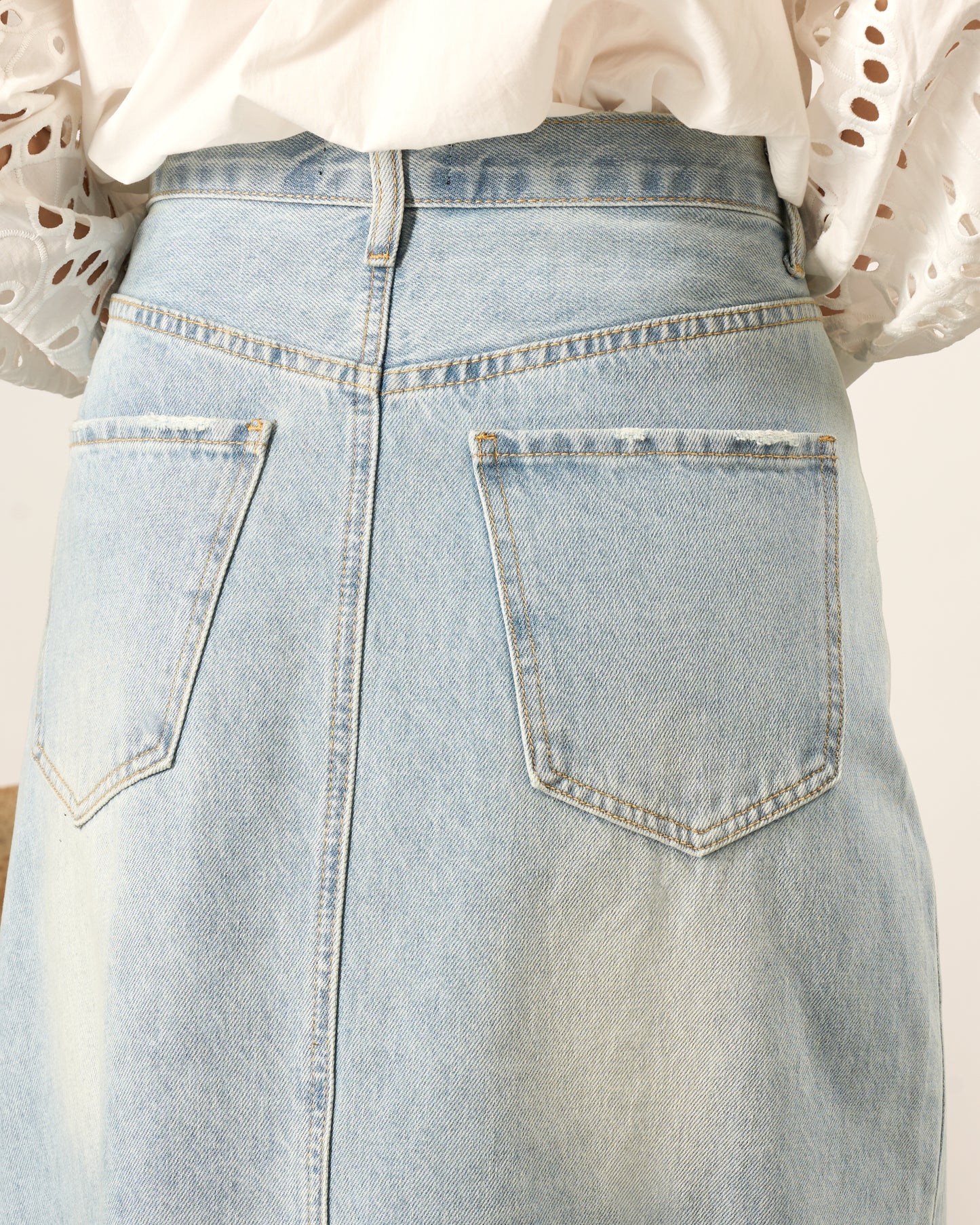 Light Wash Denim Skirt