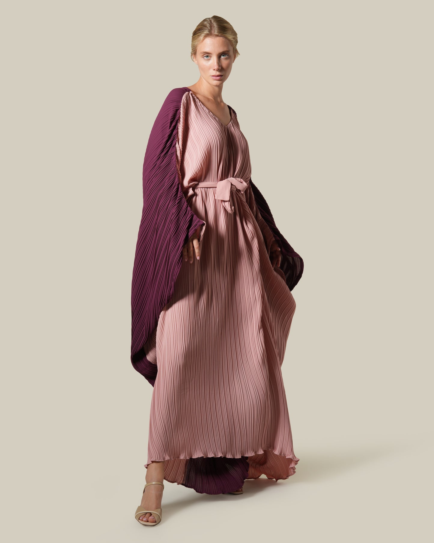 Color Block Plisse Dress