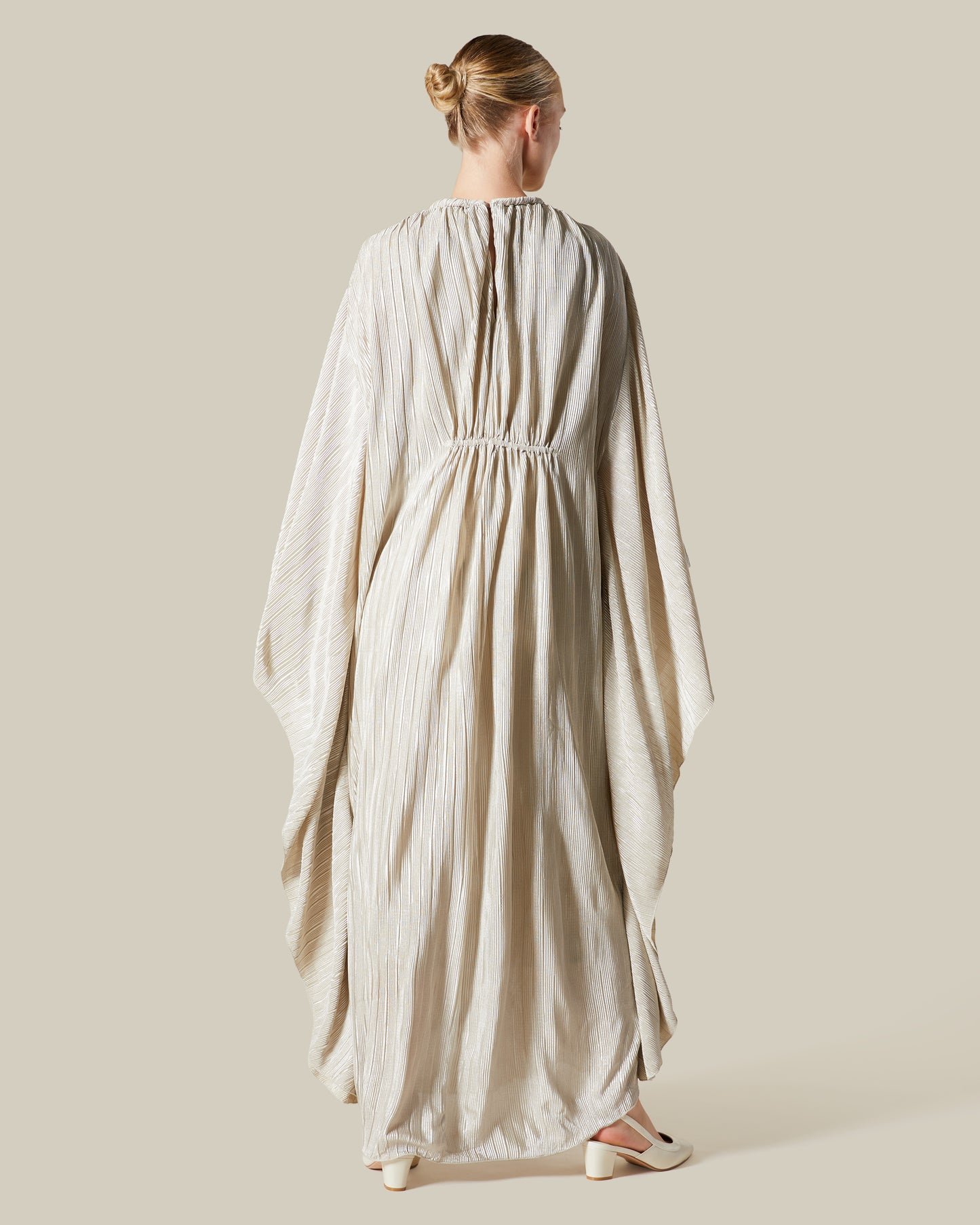 Metallic Plisse Dress