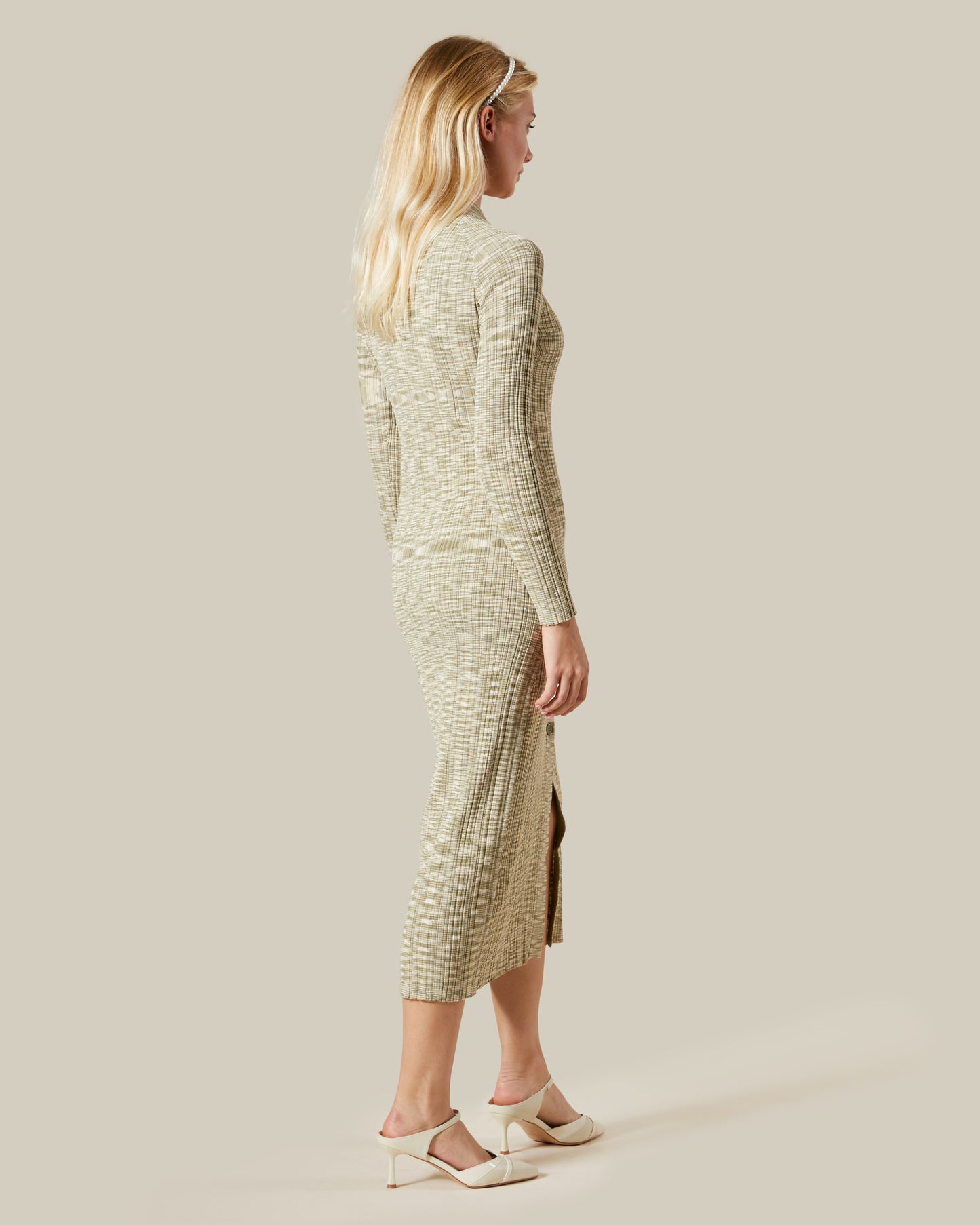 Marble Patterned Knitted Dress