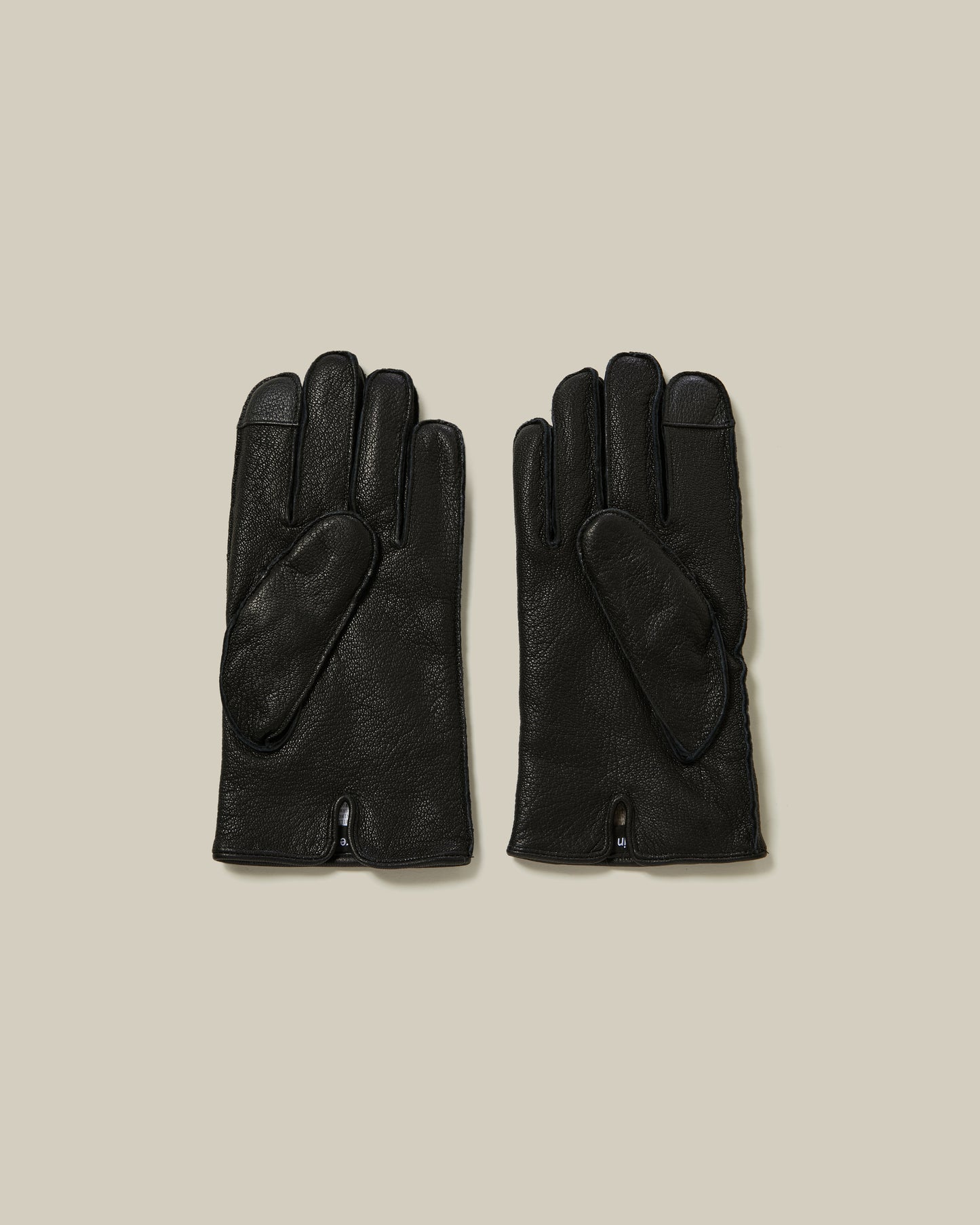 Brand Debossed Leather Gloves