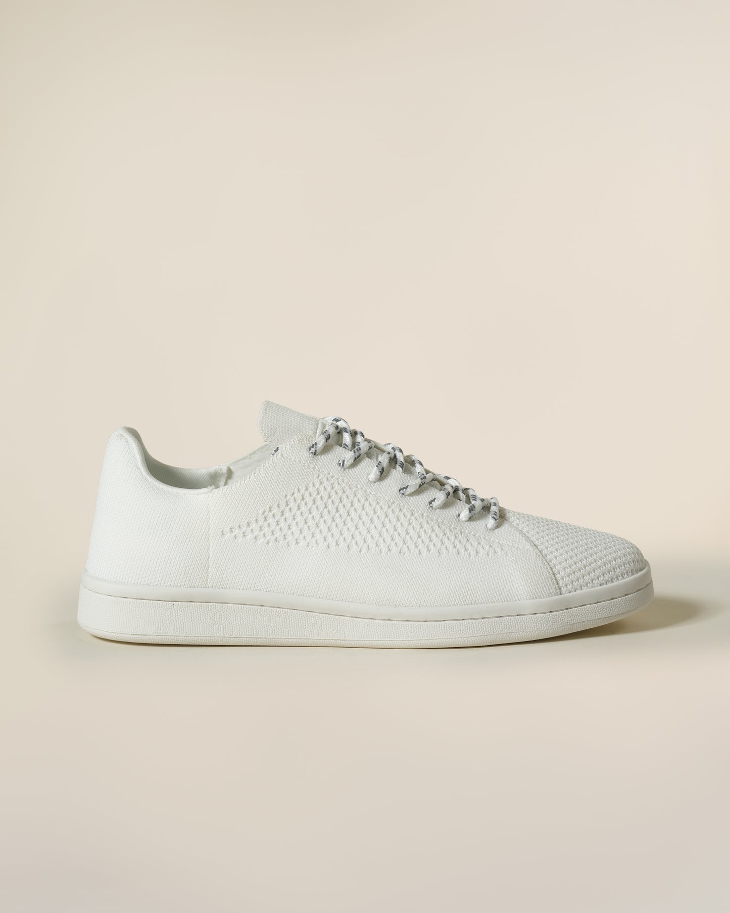 White Lace-Up Sneakers