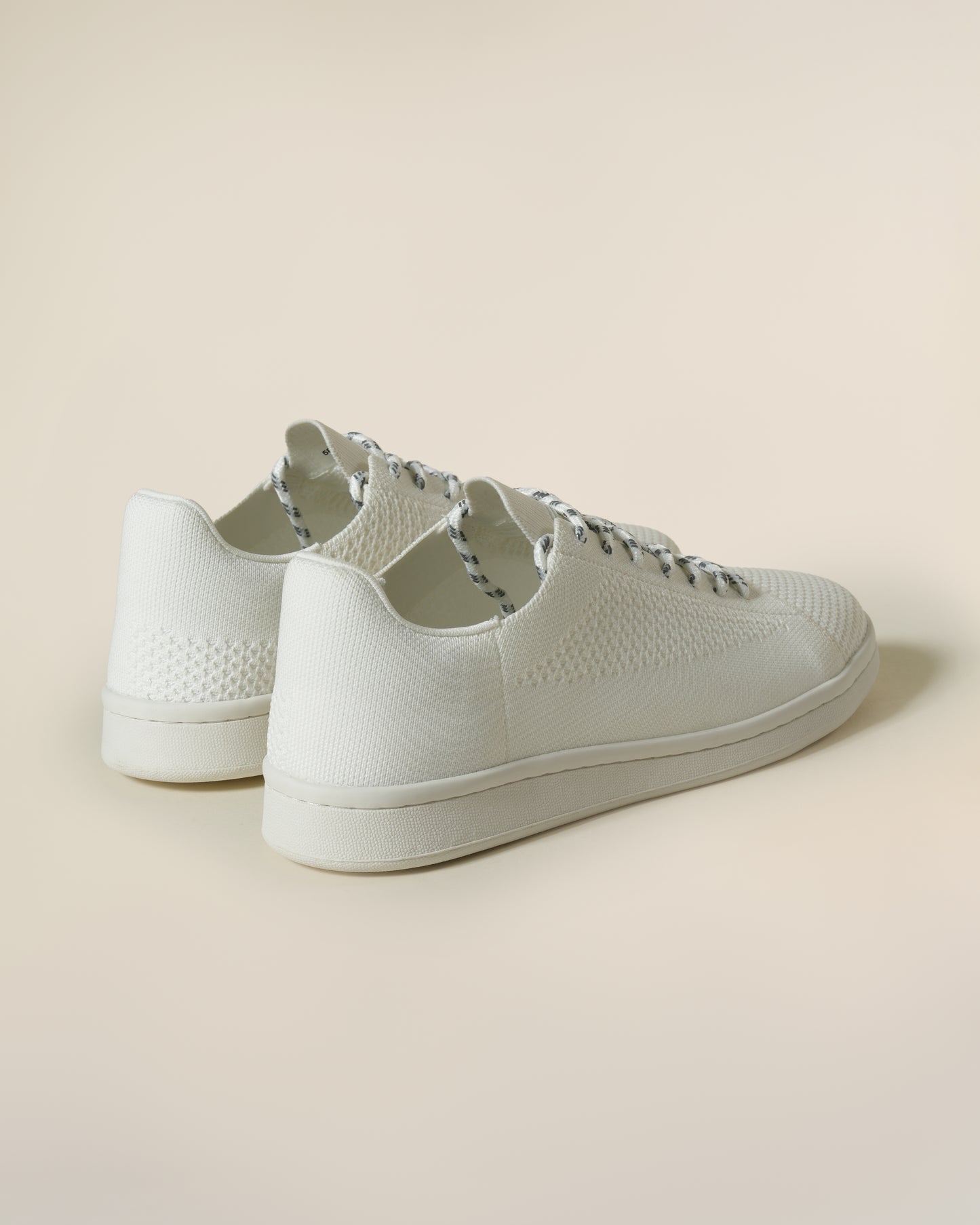 White Lace-Up Sneakers