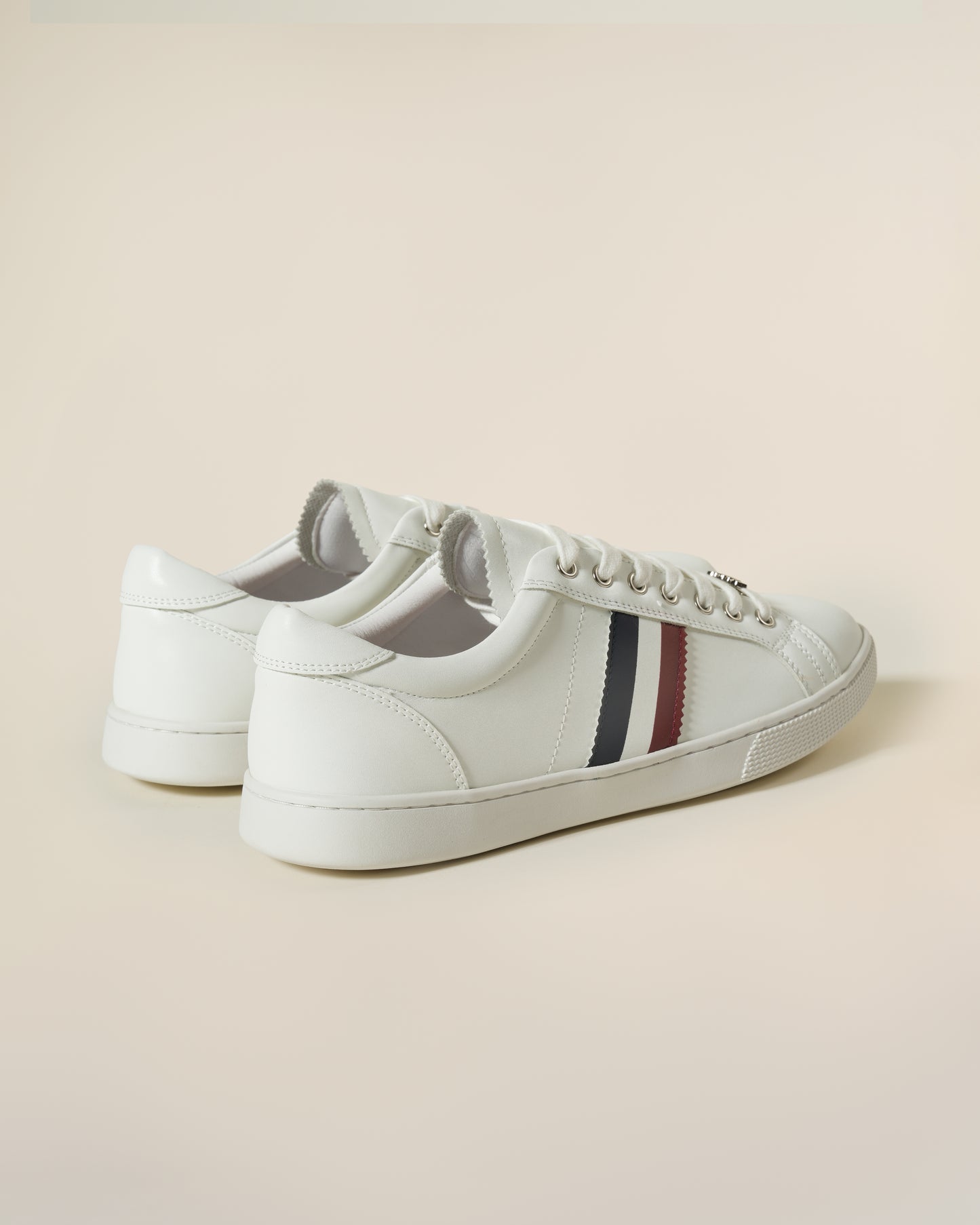 Striped Leather Sneakers