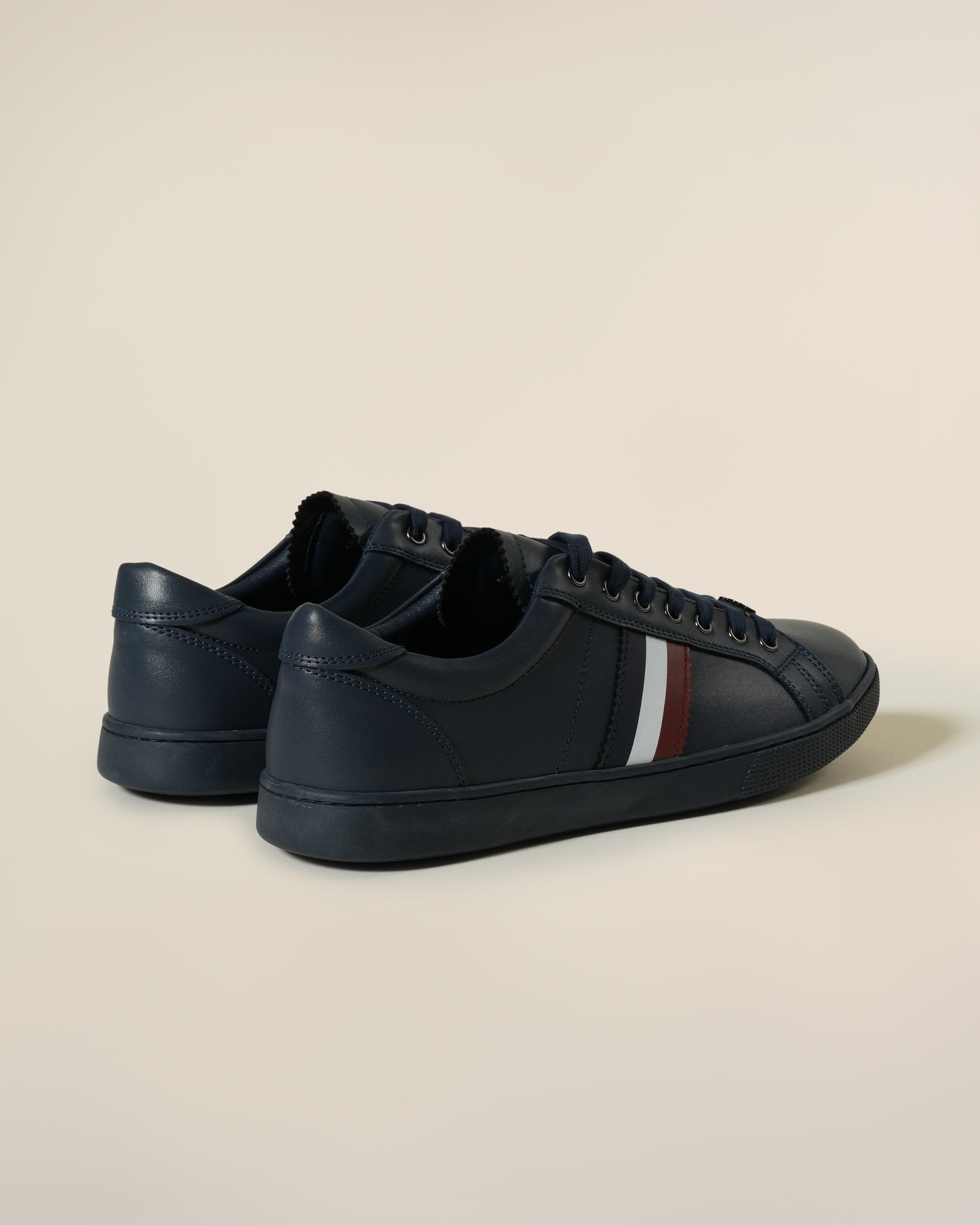Striped Leather Sneakers