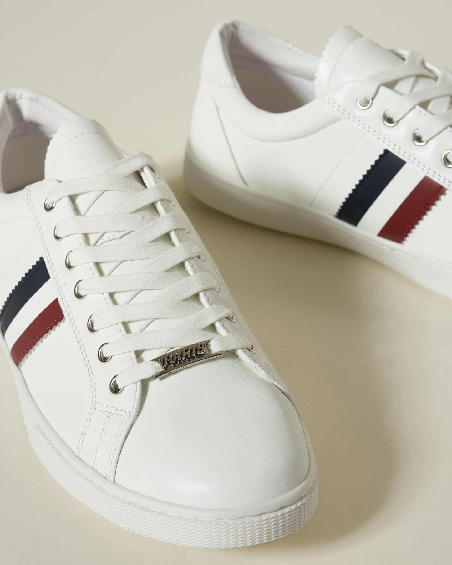 Striped Leather Sneakers