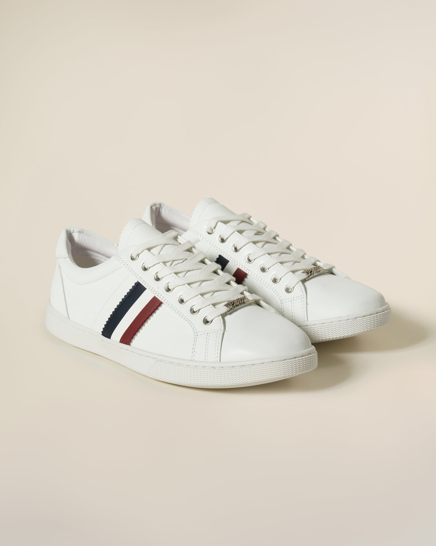 Striped Leather Sneakers