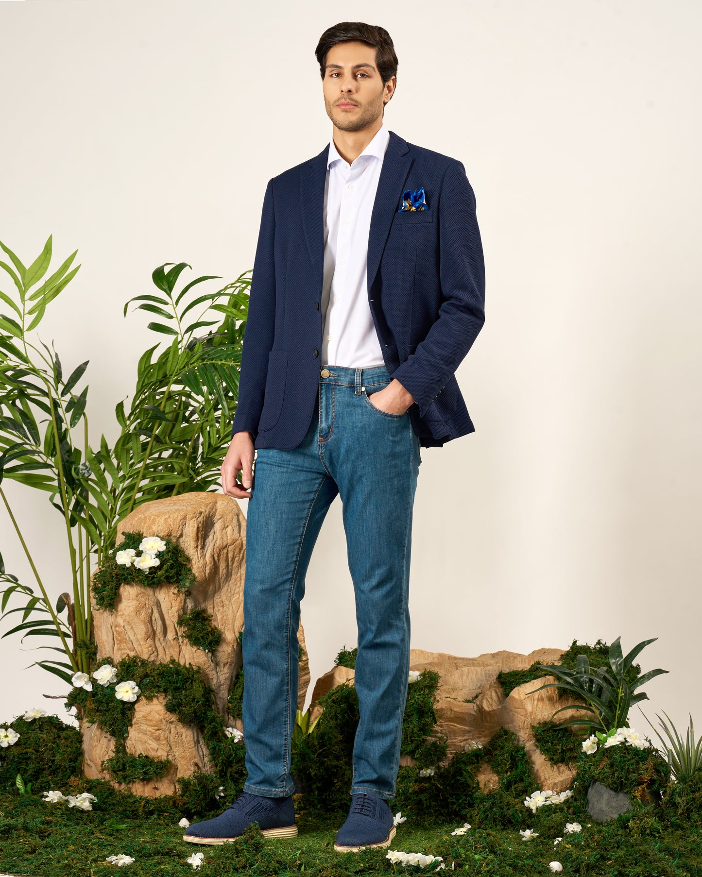 Regular Fit Knit Denim Jeans