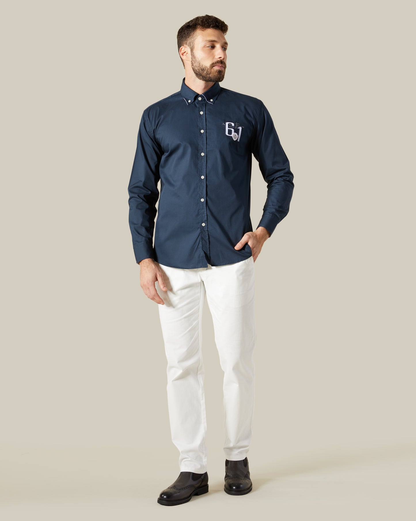 Patched Chest Shirt