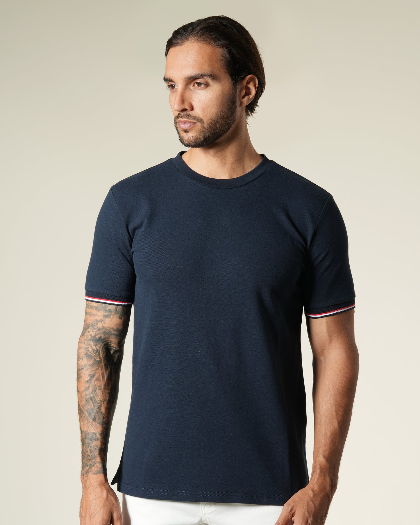 Striped Cuff T-Shirt