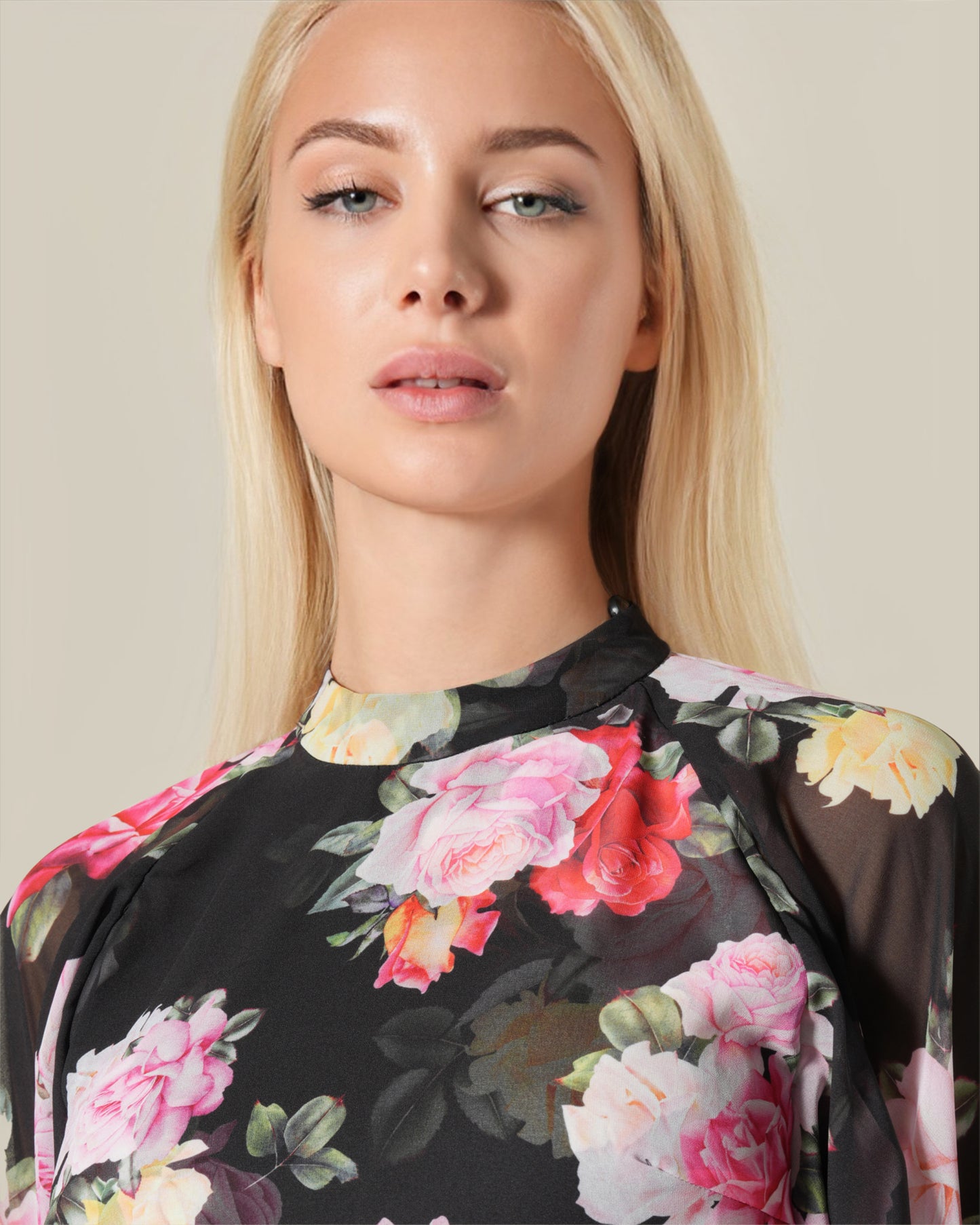 Floral Sheer Effect Top