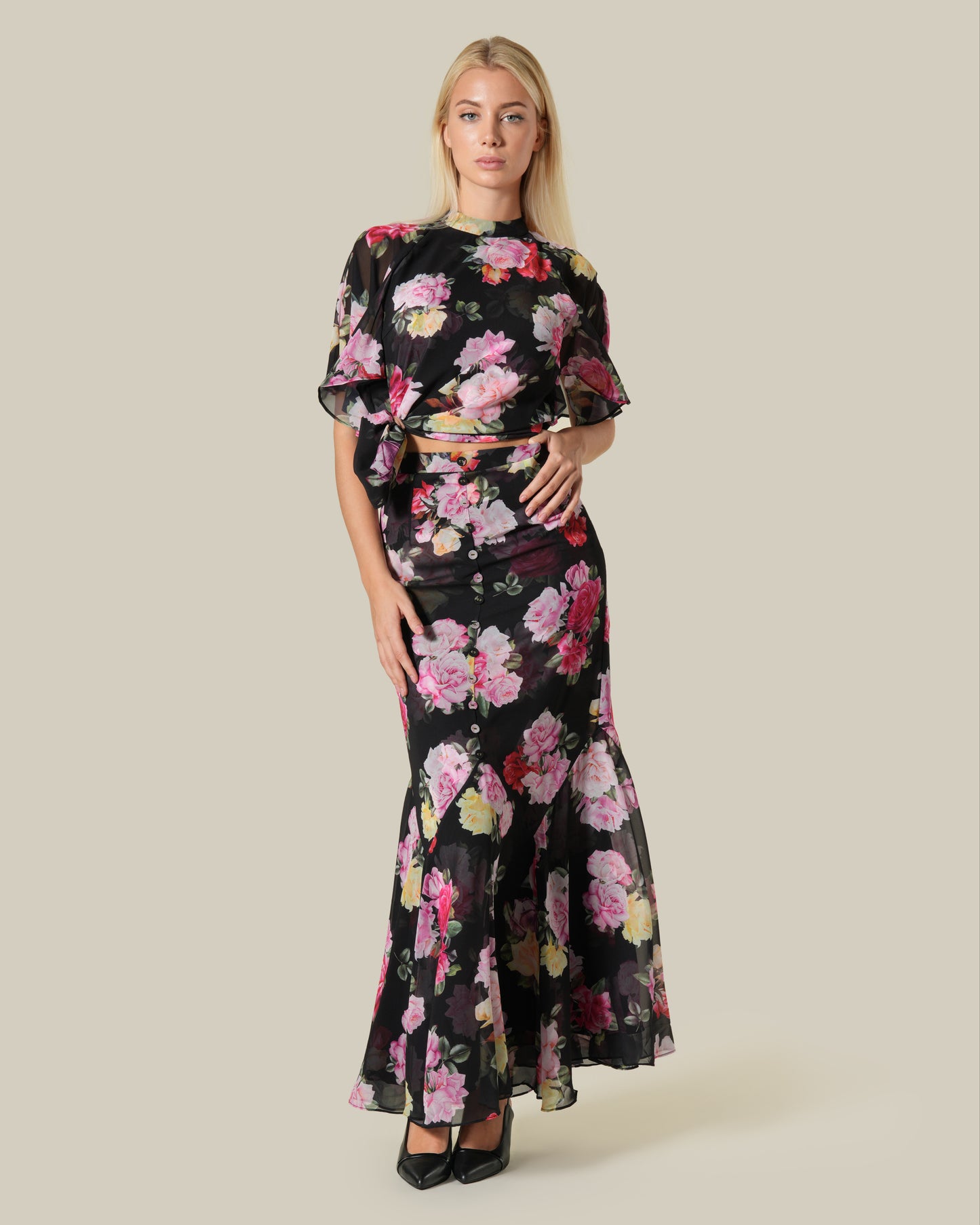 Floral Sheer Effect Top