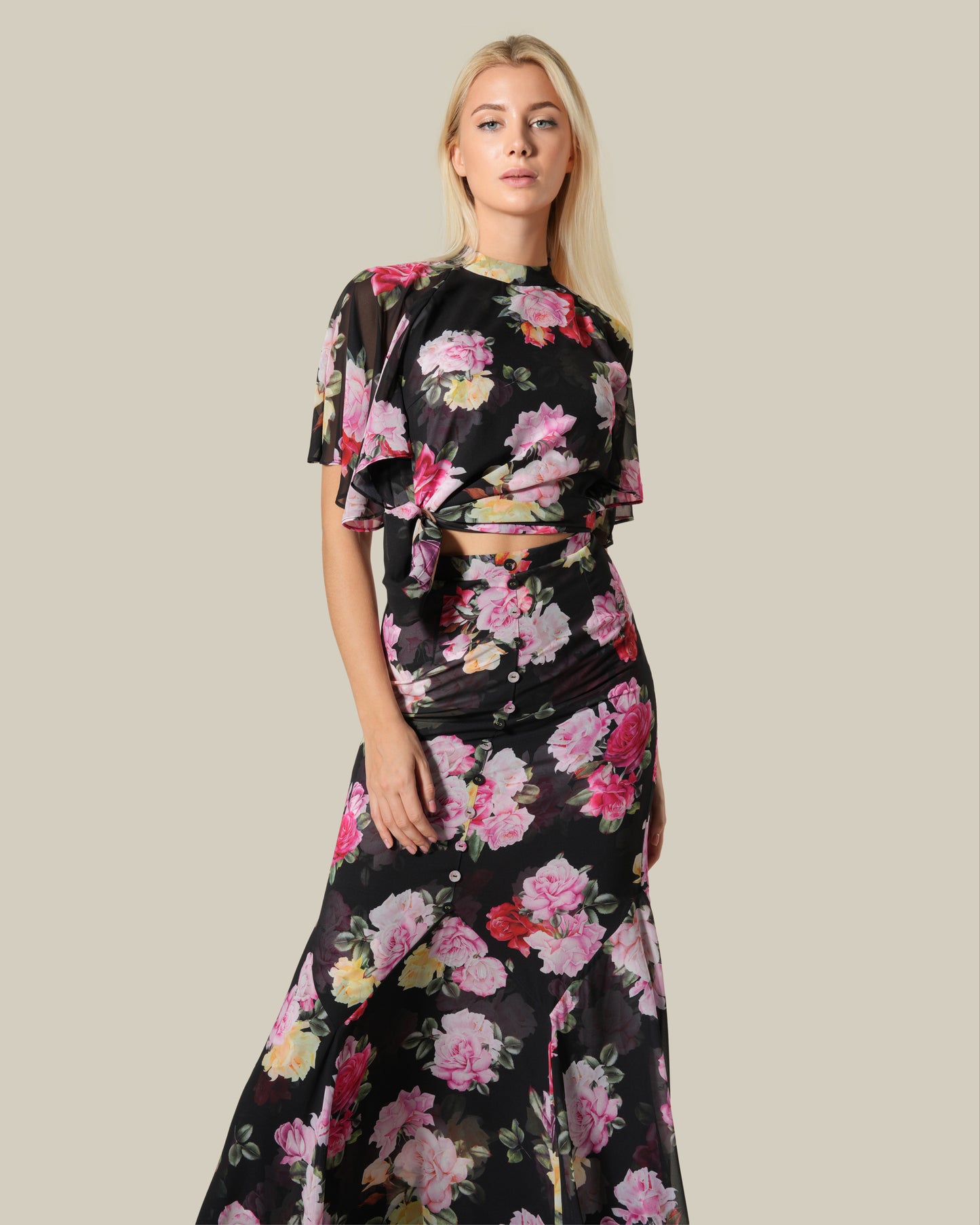 Floral Sheer Effect Top