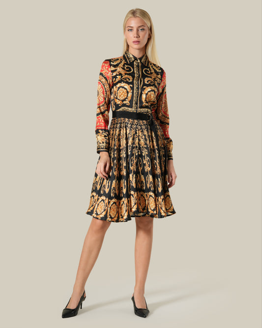 Spanish Baroque Printed Dress