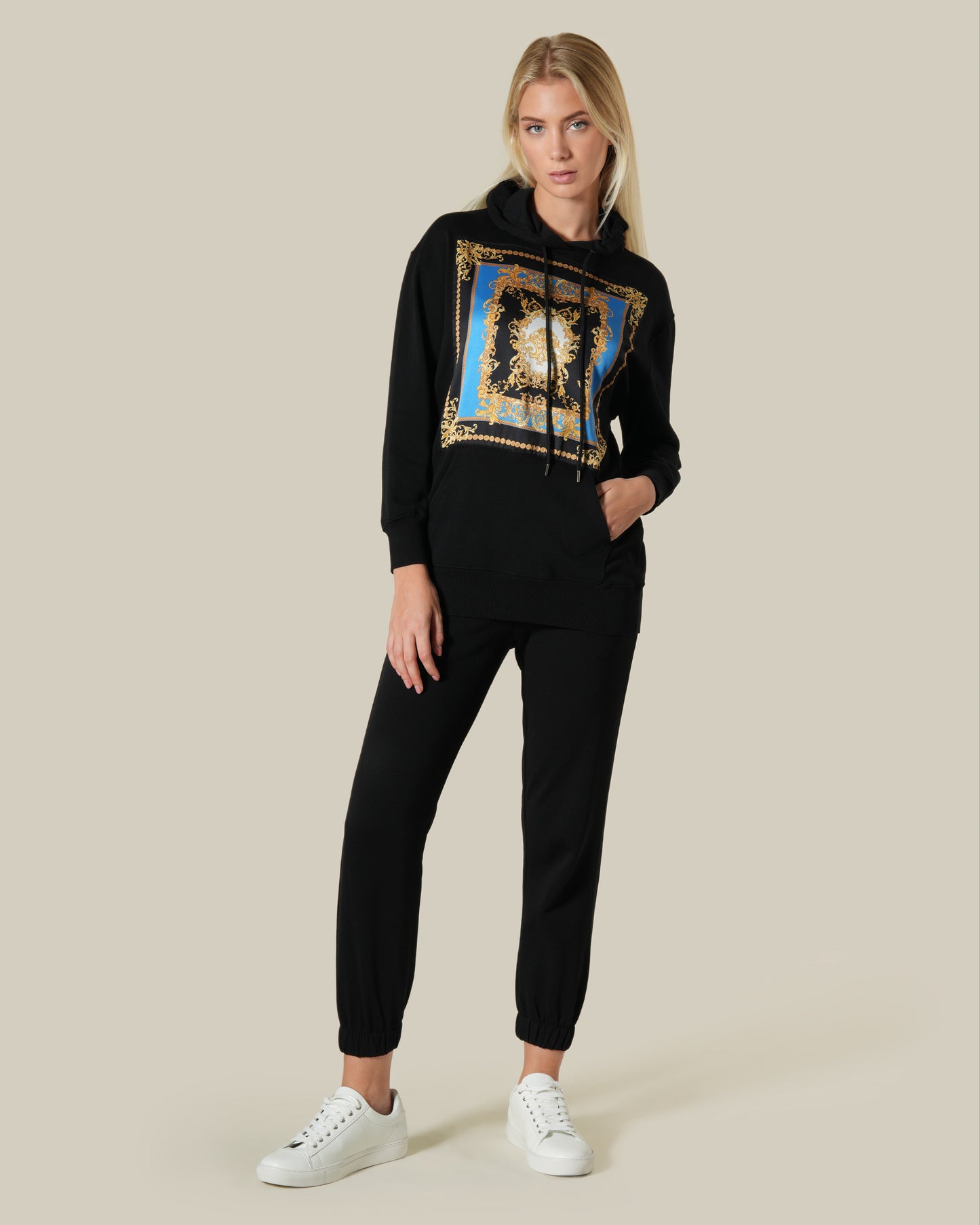 Baroque Print Panelled Tracksuit