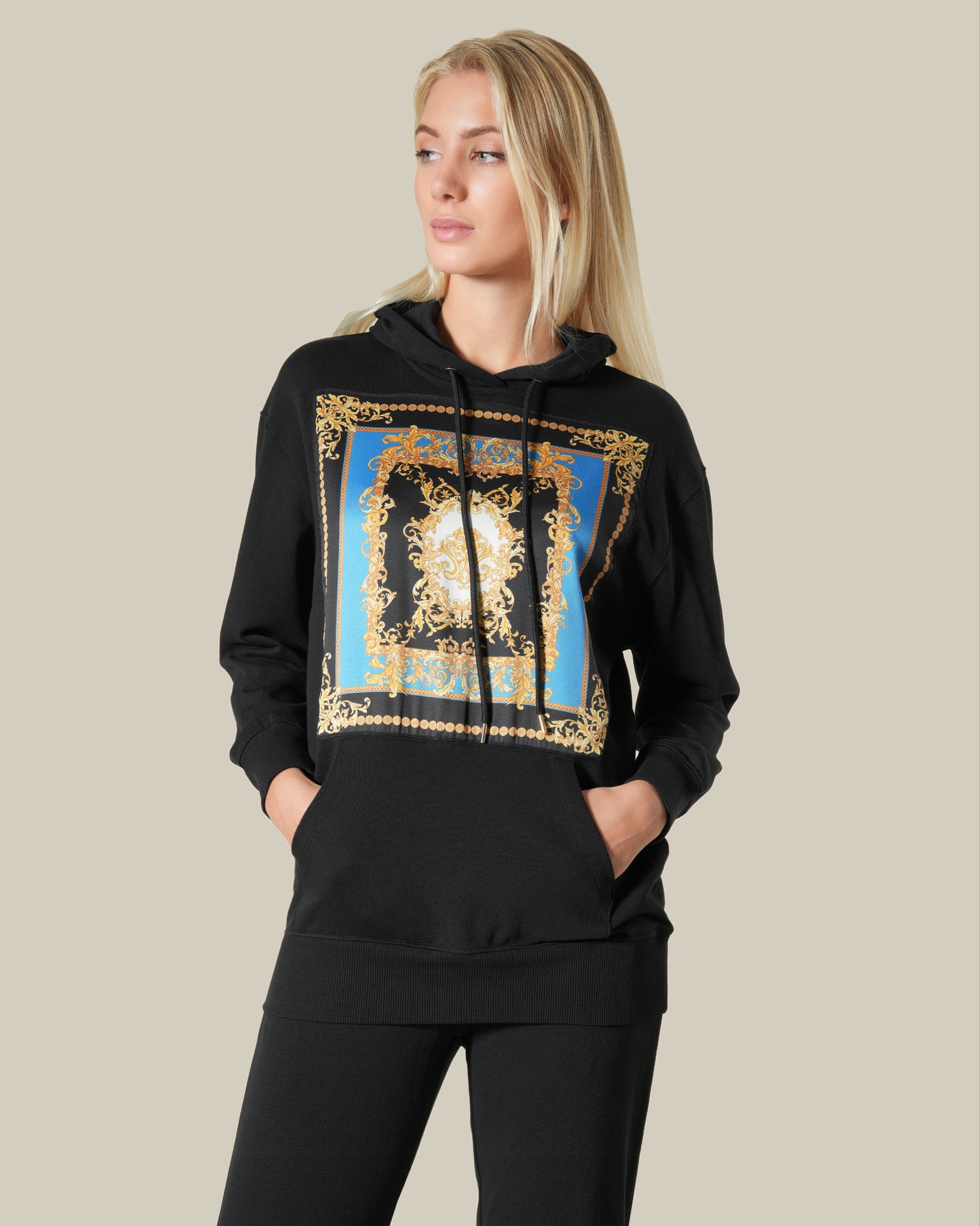 Baroque Print Panelled Tracksuit